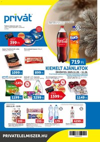 PRIVÁT újság 2025.11.20. Akciós újság PRIVÁT (2025-11-20 - 2025-11-26)