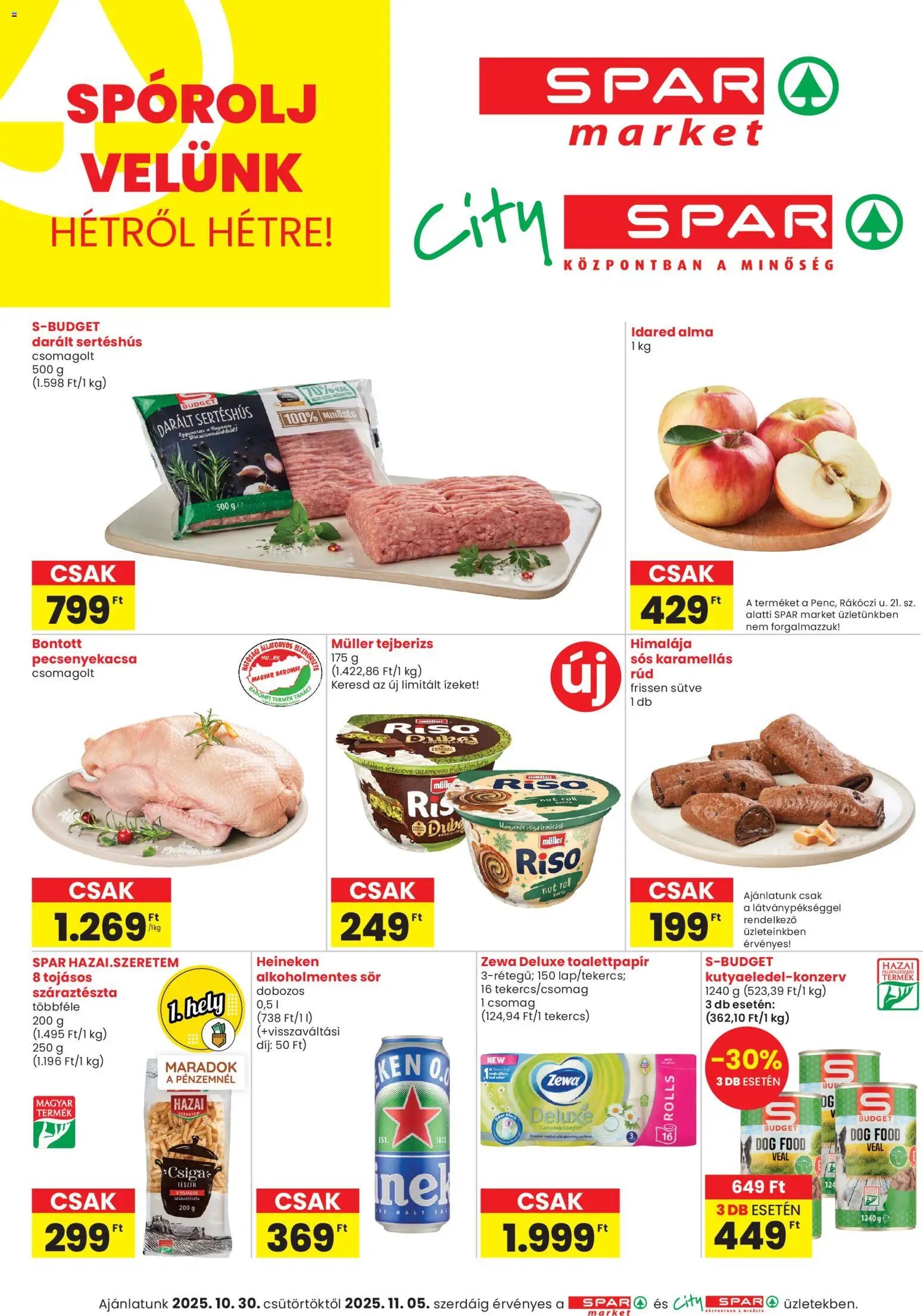 Spar újság 2025.10.30. City Spar szórólap (2025-10-30 - 2025-11-05)