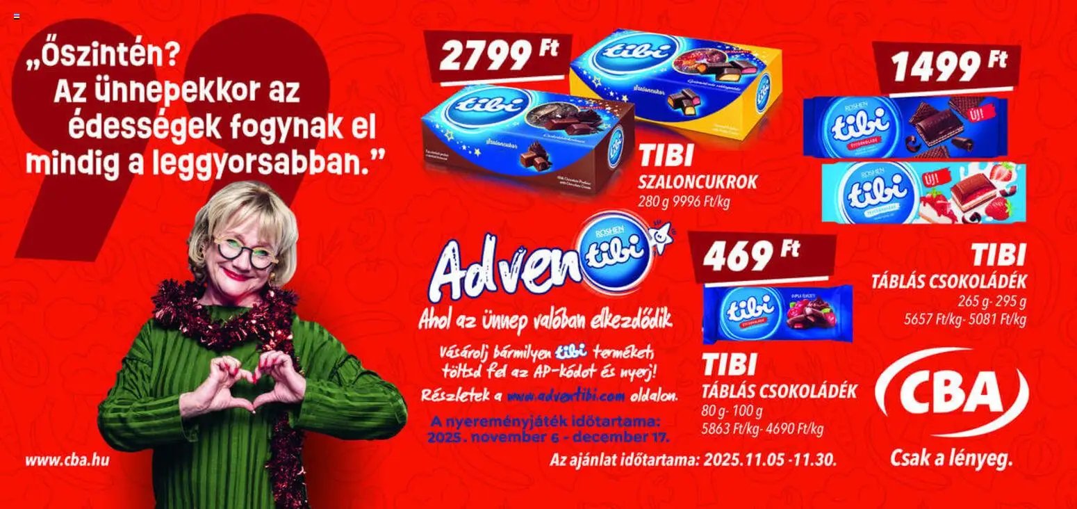 CBA újság 2025.11.05. Aktuális óriásplakátok (2025-11-05 - 2025-11-30)