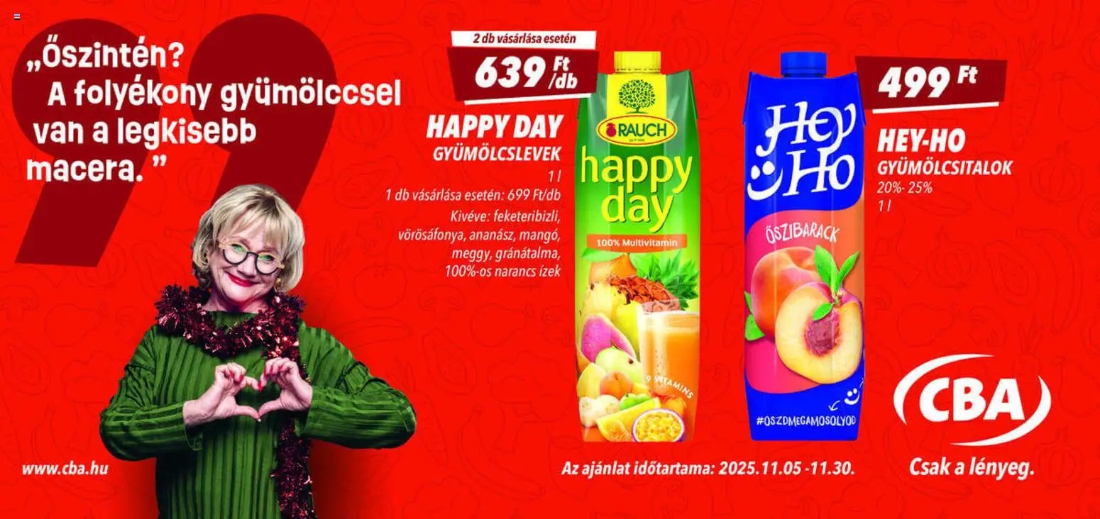 CBA újság 2025.11.05. Aktuális óriásplakátok (2025-11-05 - 2025-11-30)