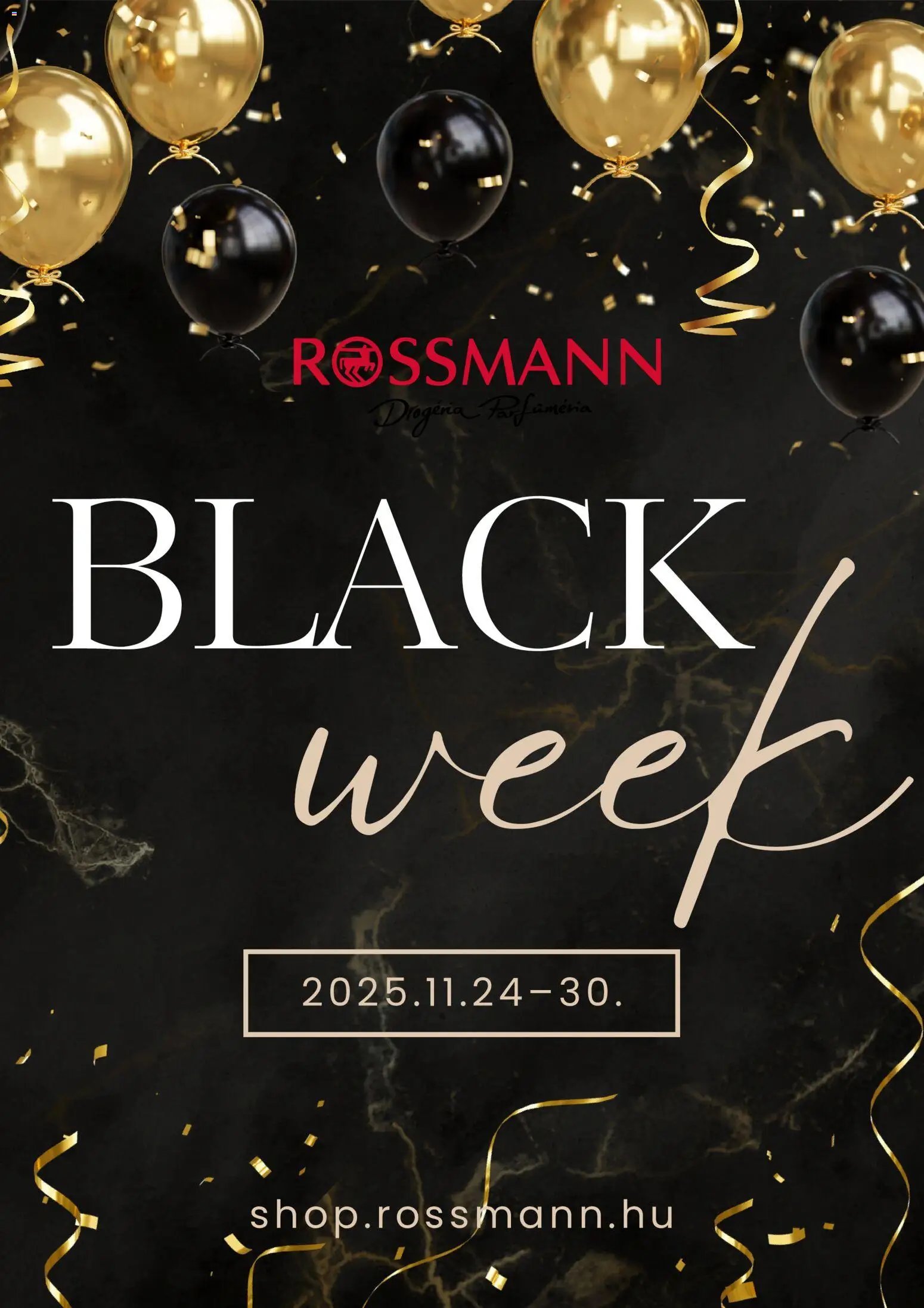 Rossmann újság 2025.11.21. Black Friday értesítés (2025-11-21)