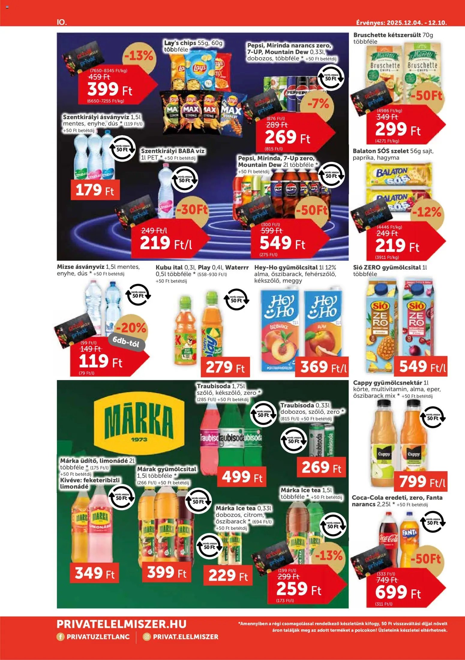 PRIVÁT újság 2025.12.04. Aktuális szórólap MAX (2025-12-04 - 2025-12-10)