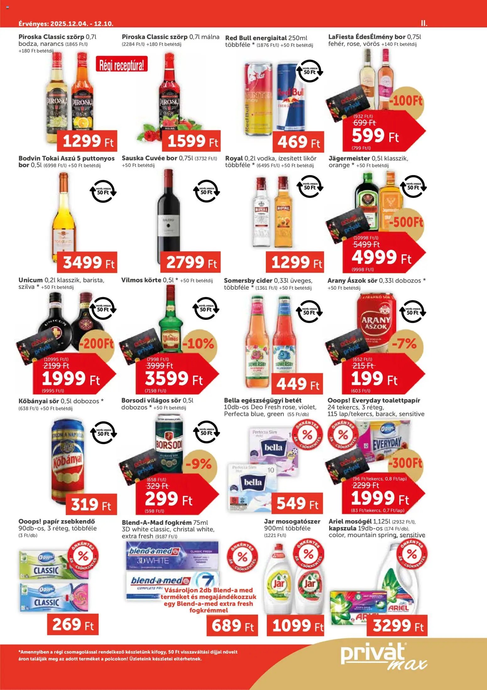 PRIVÁT újság 2025.12.04. Aktuális szórólap MAX (2025-12-04 - 2025-12-10)