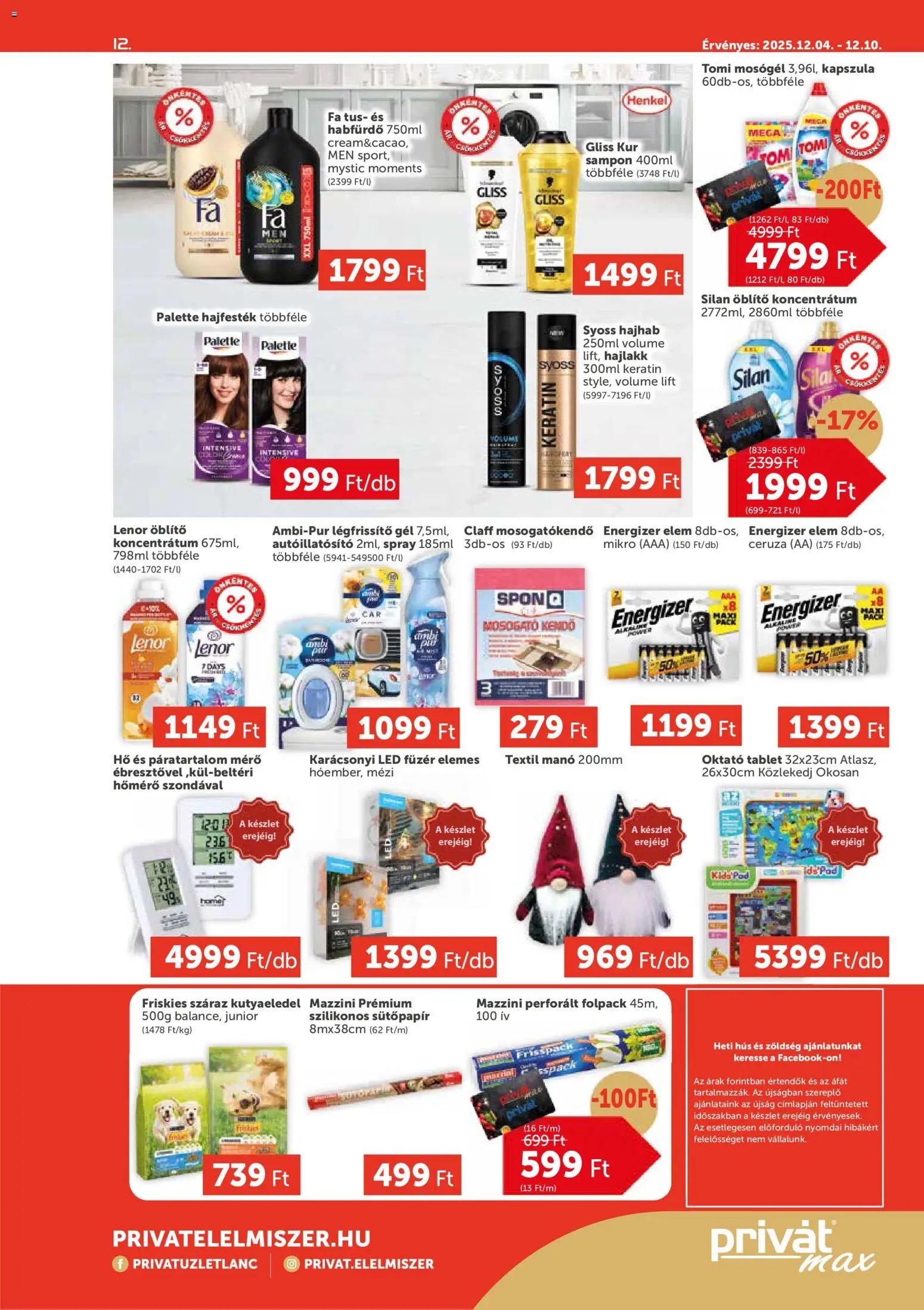 PRIVÁT újság 2025.12.04. Aktuális szórólap MAX (2025-12-04 - 2025-12-10)