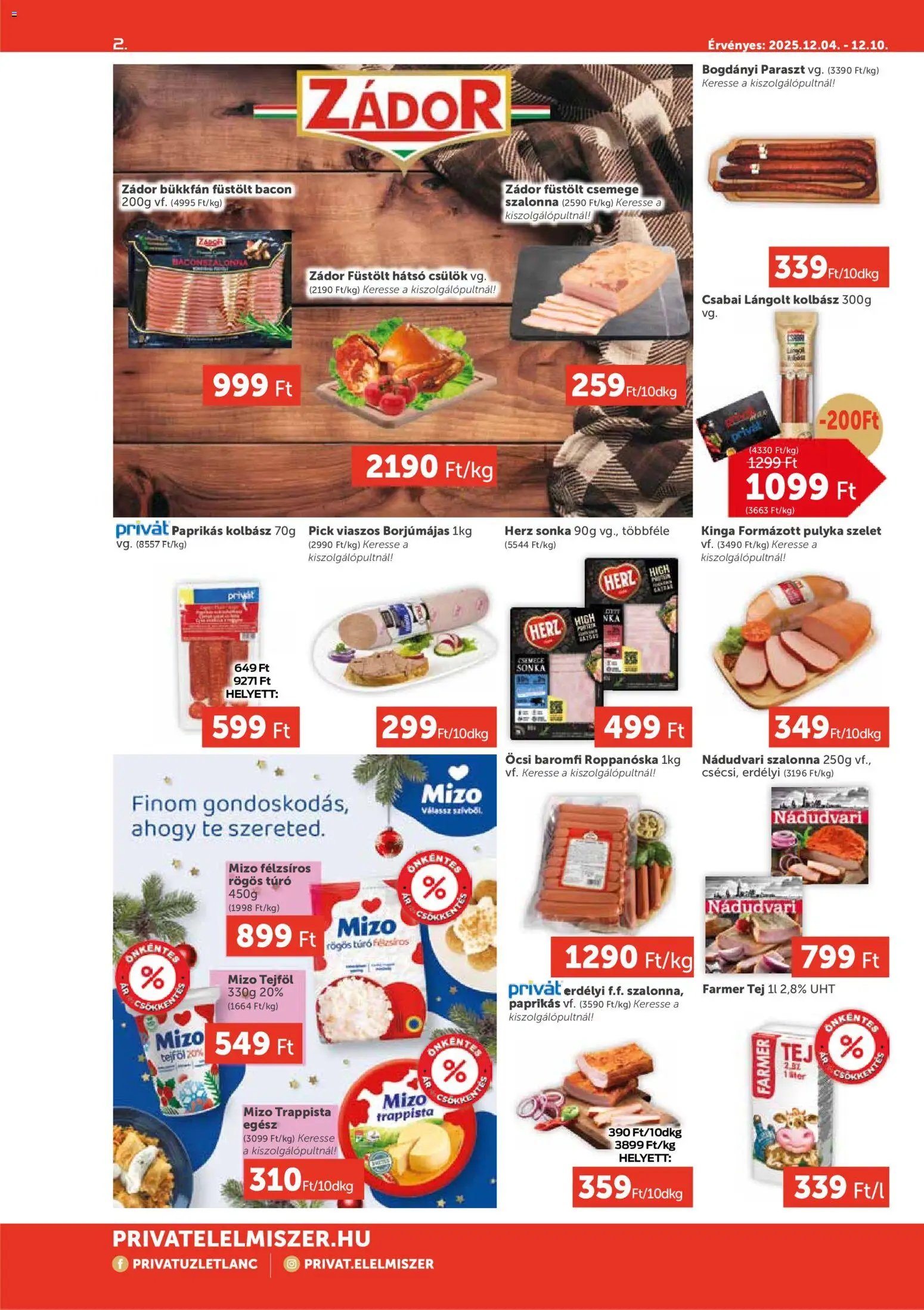 PRIVÁT újság 2025.12.04. Aktuális szórólap MAX (2025-12-04 - 2025-12-10)