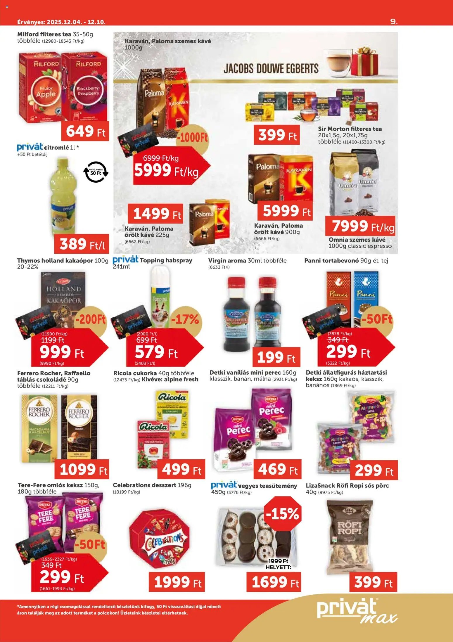PRIVÁT újság 2025.12.04. Aktuális szórólap MAX (2025-12-04 - 2025-12-10)