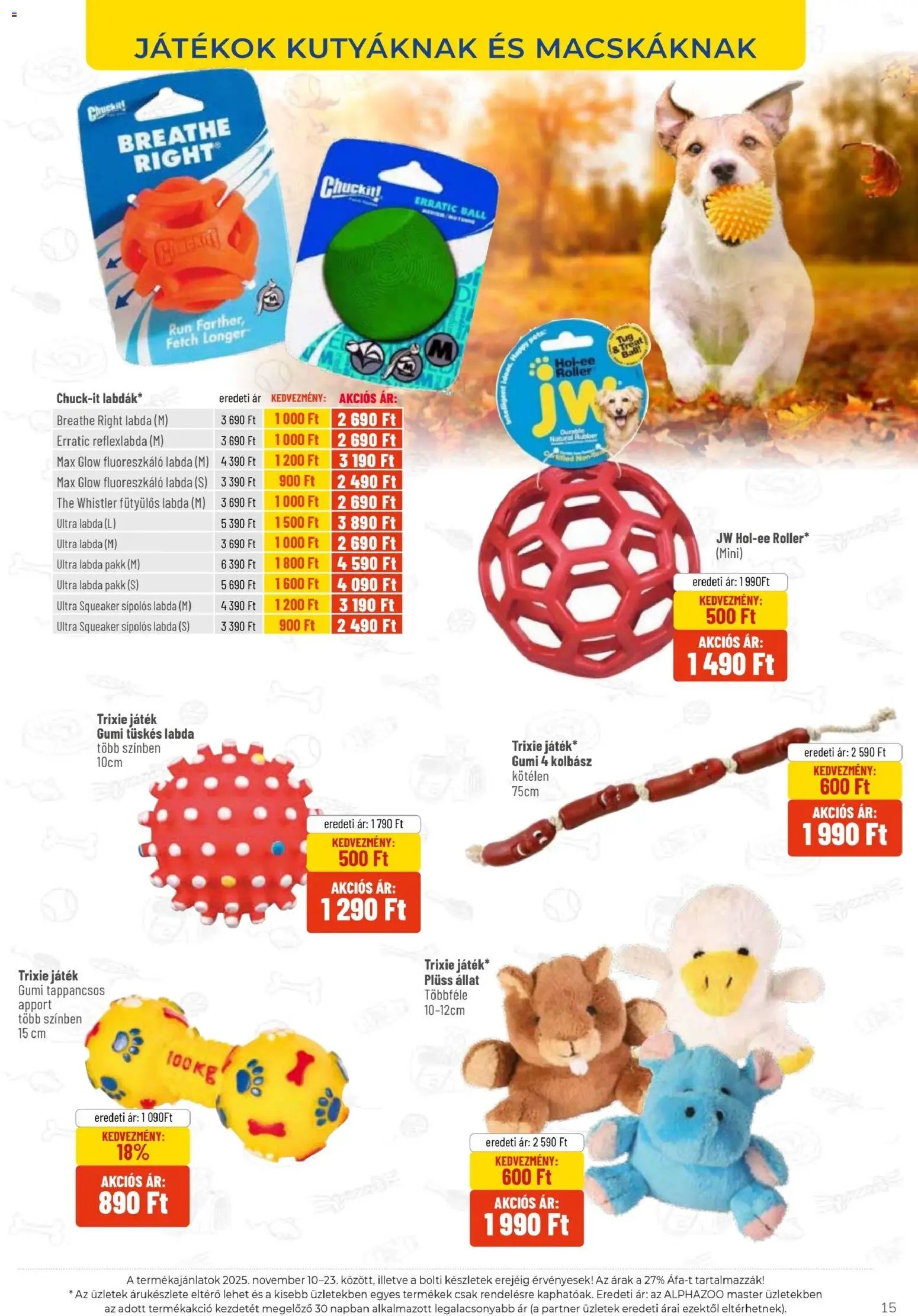 AlphaZoo újság 2025.11.10. Akciós újság AlphaZoo (2025-11-10 - 2025-11-23)