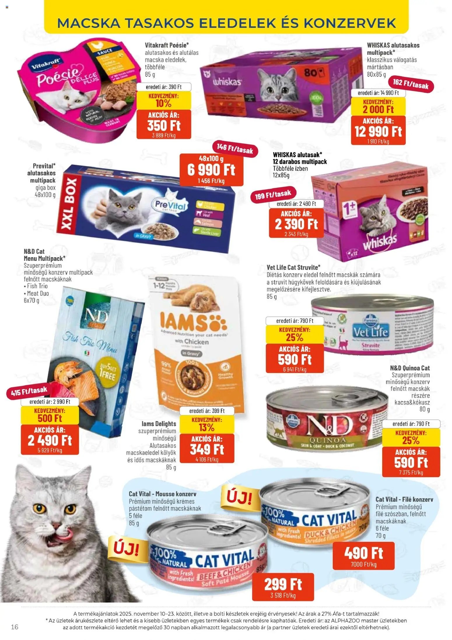 AlphaZoo újság 2025.11.10. Akciós újság AlphaZoo (2025-11-10 - 2025-11-23)