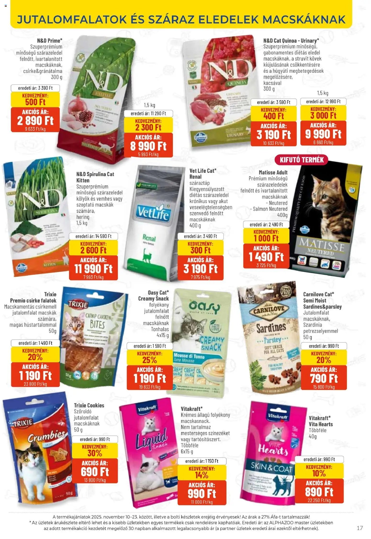 AlphaZoo újság 2025.11.10. Akciós újság AlphaZoo (2025-11-10 - 2025-11-23)