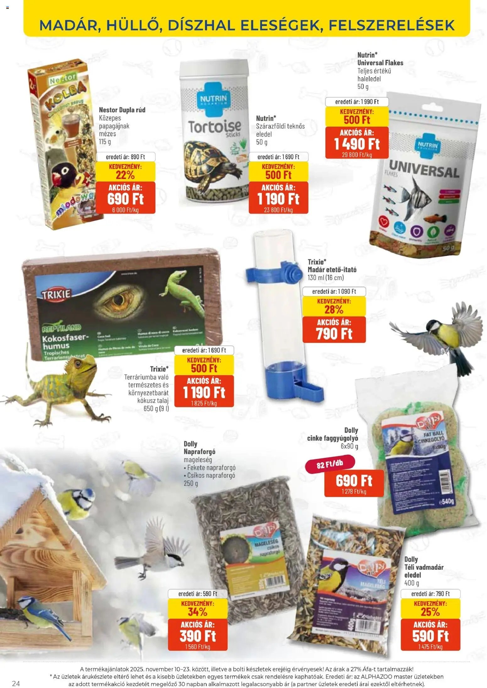 AlphaZoo újság 2025.11.10. Akciós újság AlphaZoo (2025-11-10 - 2025-11-23)