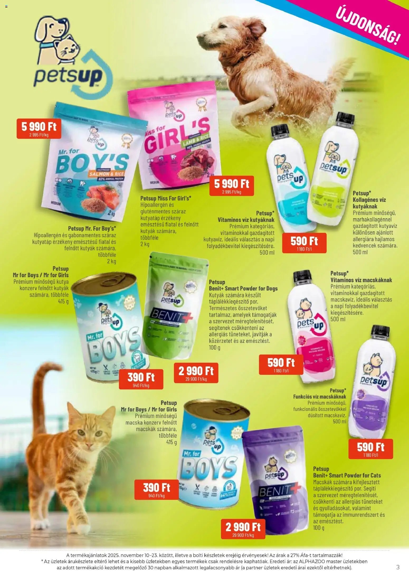 AlphaZoo újság 2025.11.10. Akciós újság AlphaZoo (2025-11-10 - 2025-11-23)