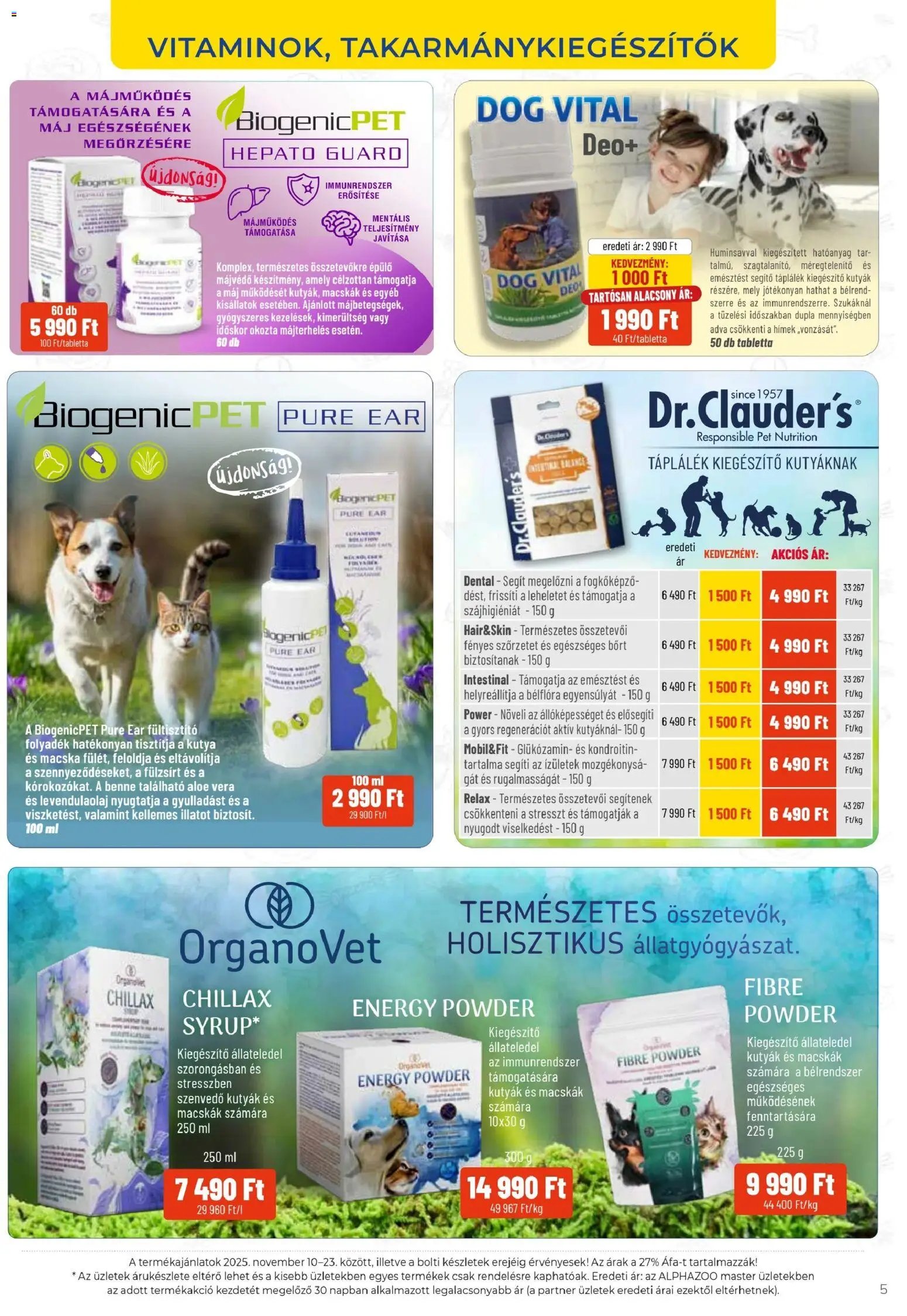 AlphaZoo újság 2025.11.10. Akciós újság AlphaZoo (2025-11-10 - 2025-11-23)