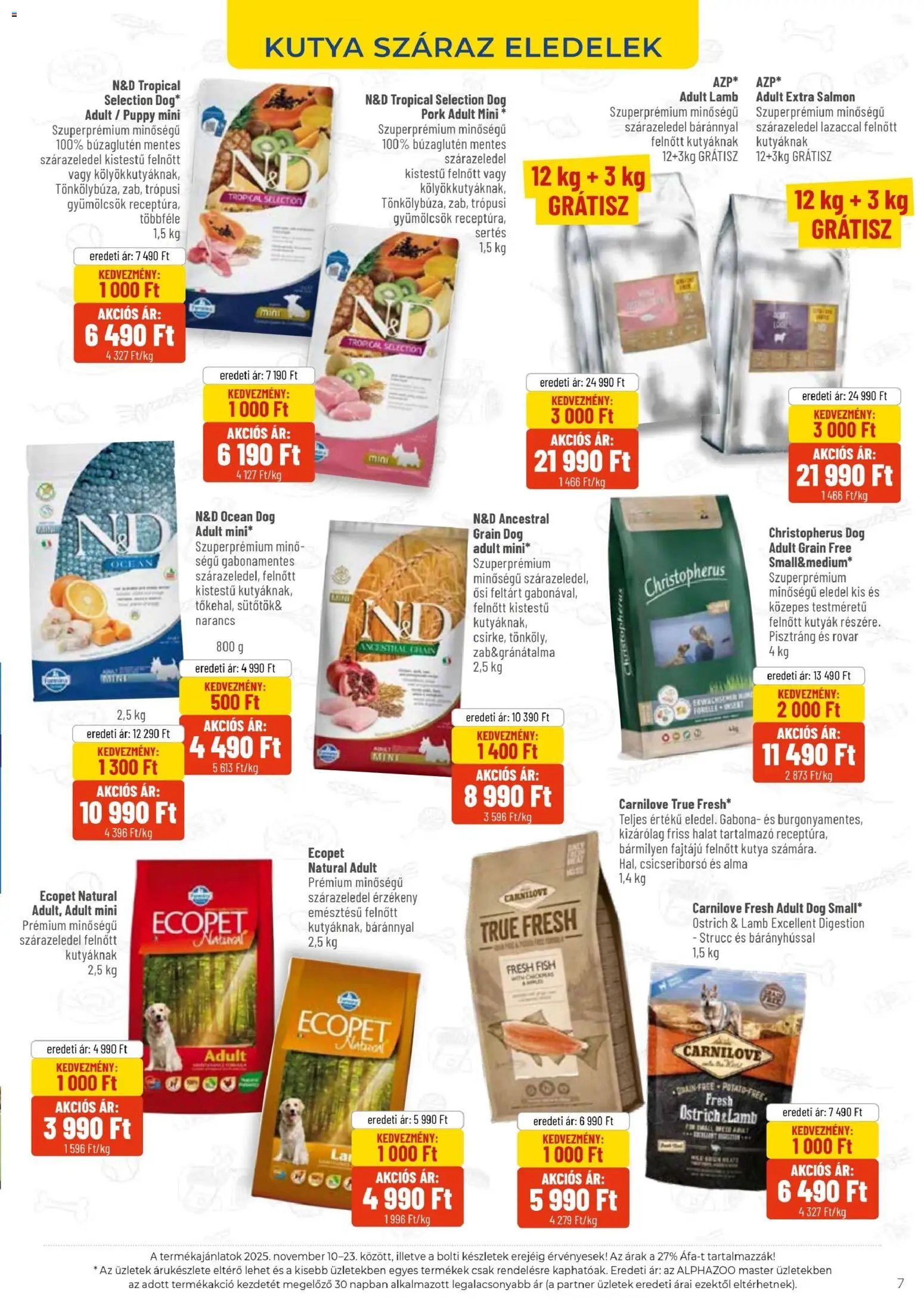 AlphaZoo újság 2025.11.10. Akciós újság AlphaZoo (2025-11-10 - 2025-11-23)