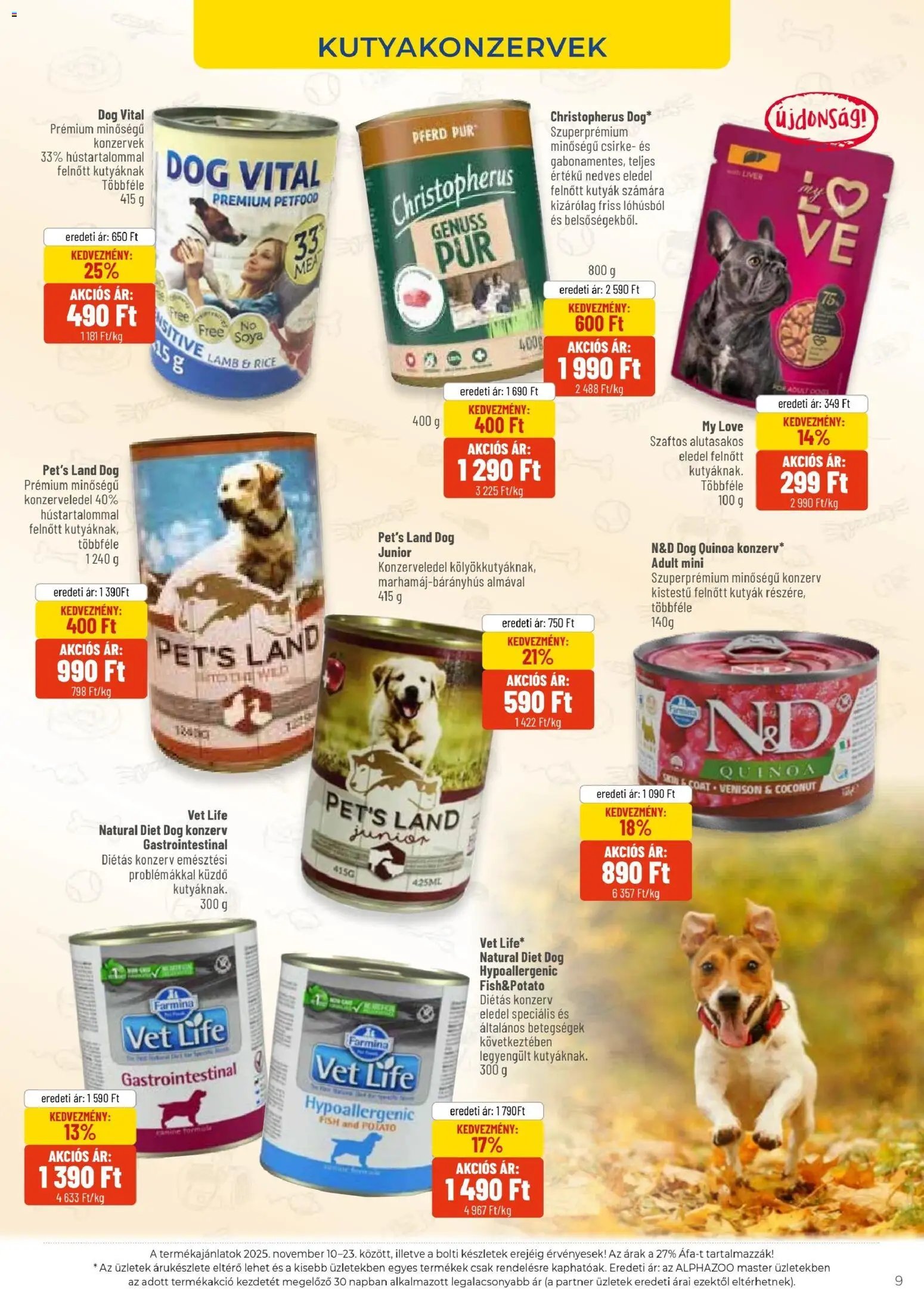 AlphaZoo újság 2025.11.10. Akciós újság AlphaZoo (2025-11-10 - 2025-11-23)