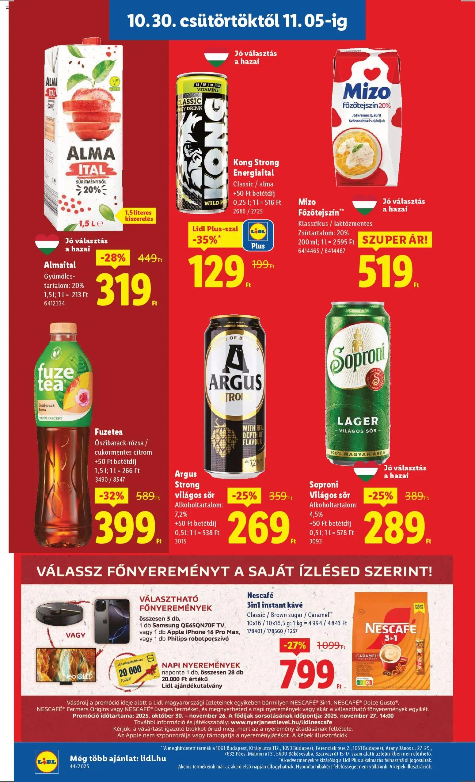 Lidl újság 2025.10.30. Akciós újság Lidl (2025-10-30 - 2025-11-05)