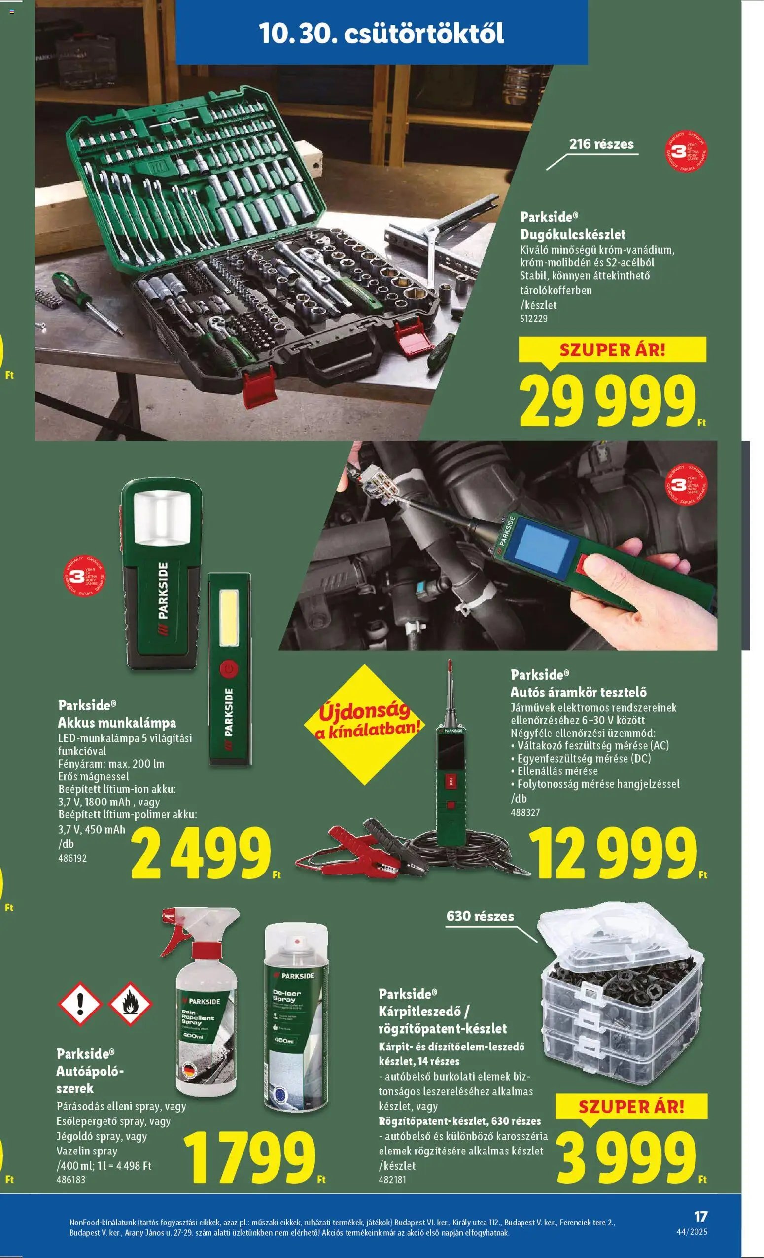 Lidl újság 2025.10.30. Akciós újság Lidl (2025-10-30 - 2025-11-05)