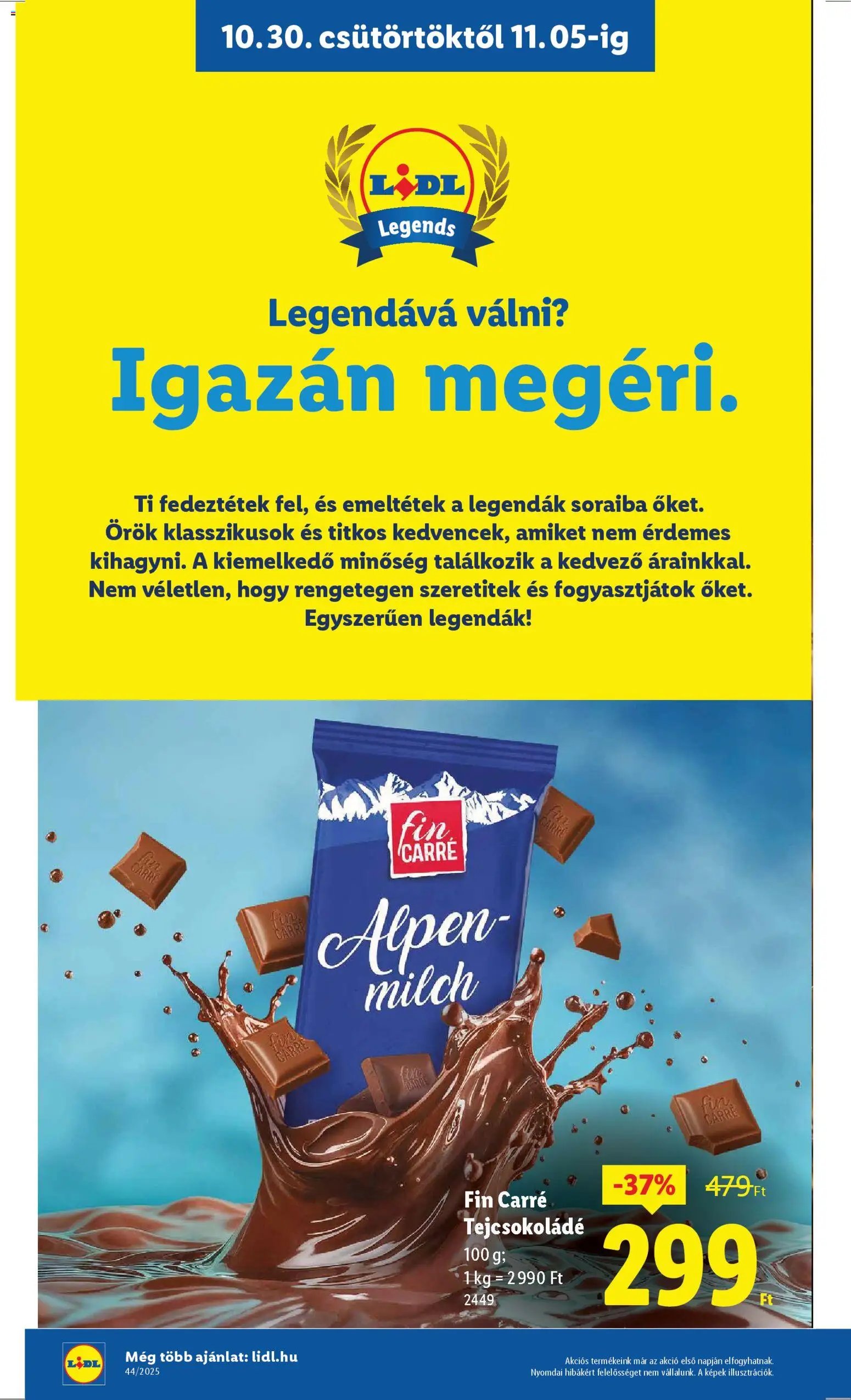 Lidl újság 2025.10.30. Akciós újság Lidl (2025-10-30 - 2025-11-05)