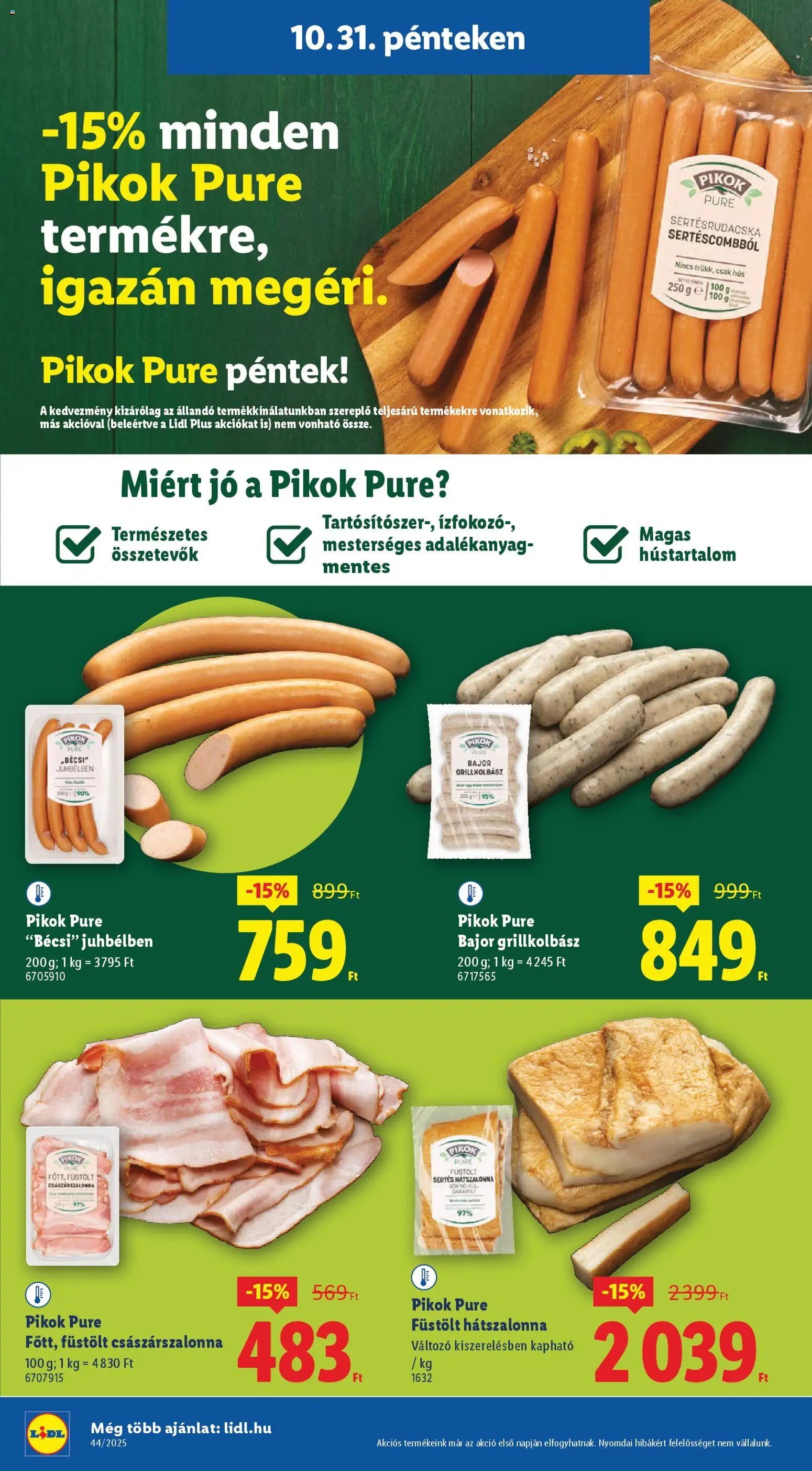 Lidl újság 2025.10.30. Akciós újság Lidl (2025-10-30 - 2025-11-05)