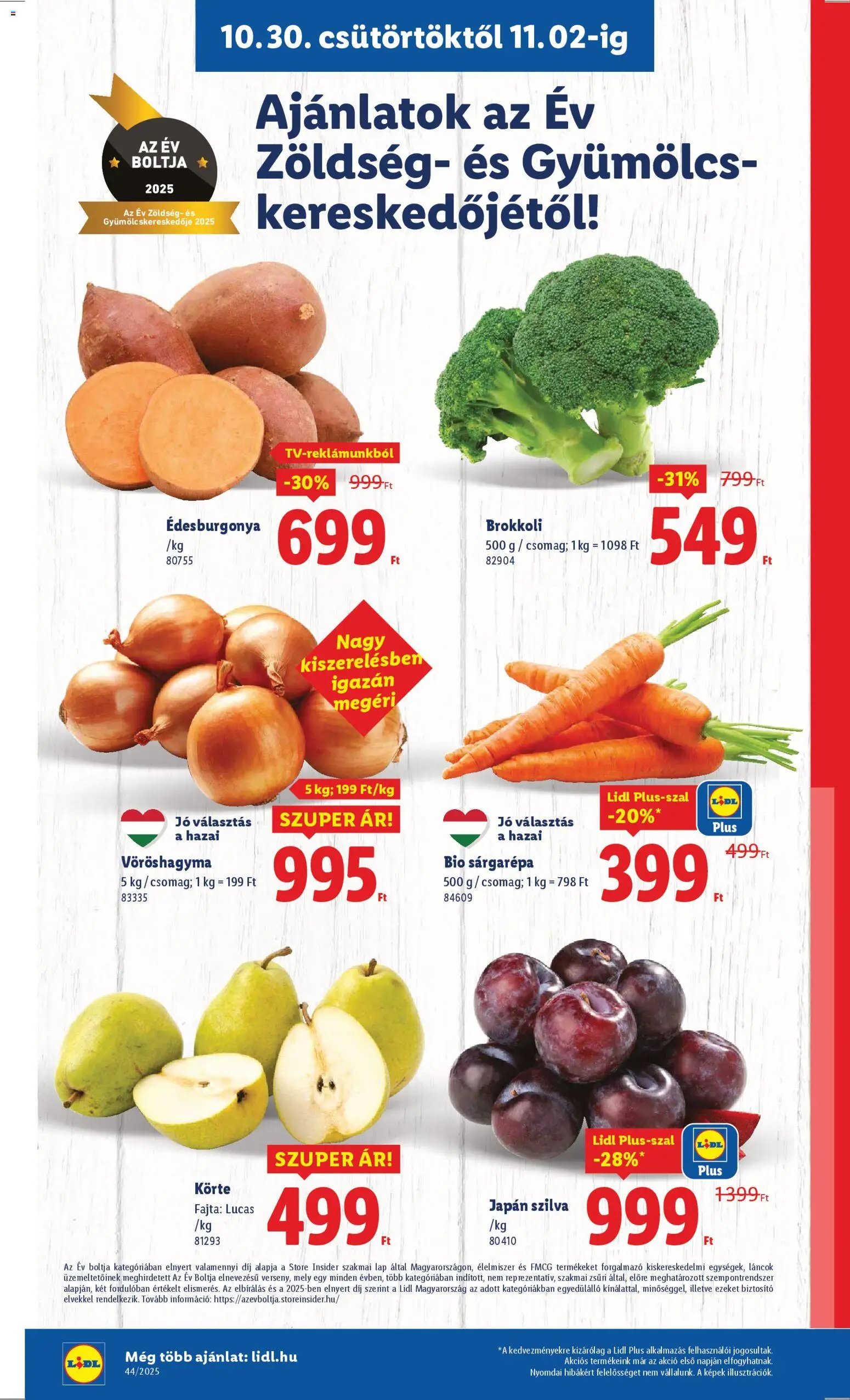 Lidl újság 2025.10.30. Akciós újság Lidl (2025-10-30 - 2025-11-05)