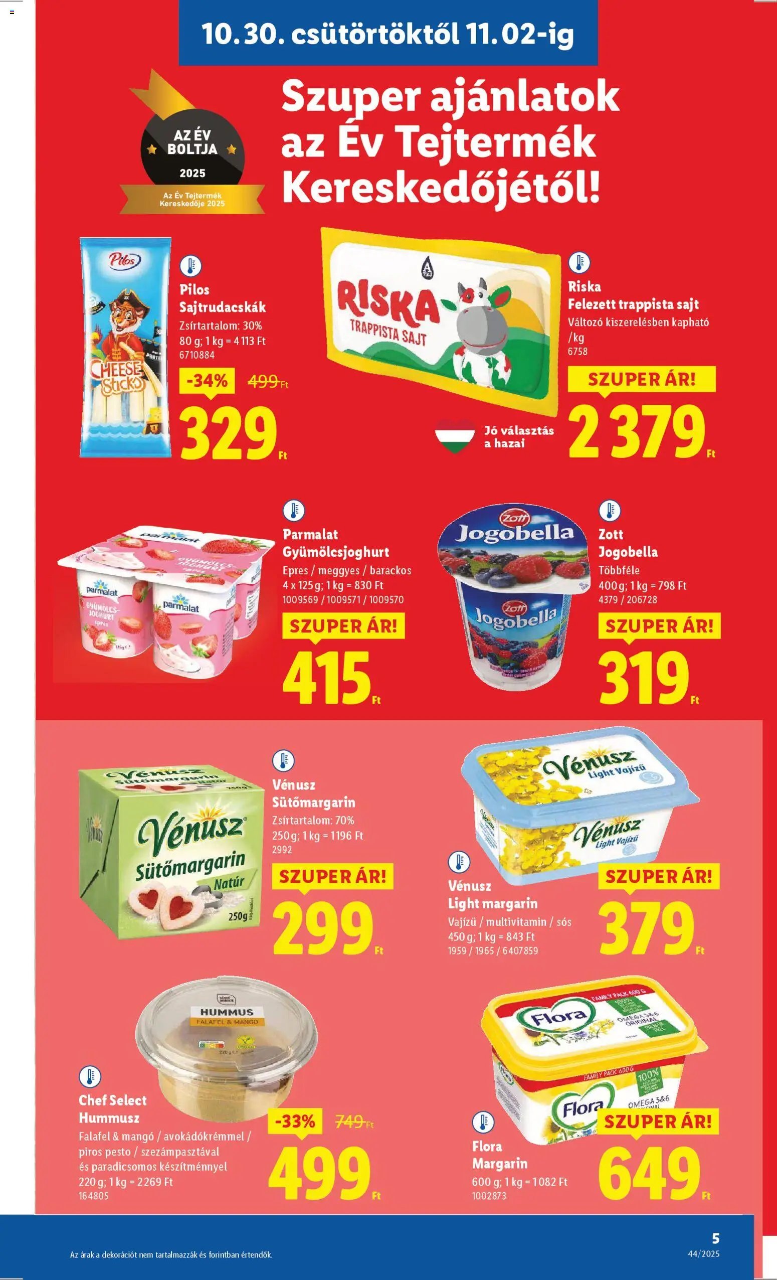 Lidl újság 2025.10.30. Akciós újság Lidl (2025-10-30 - 2025-11-05)