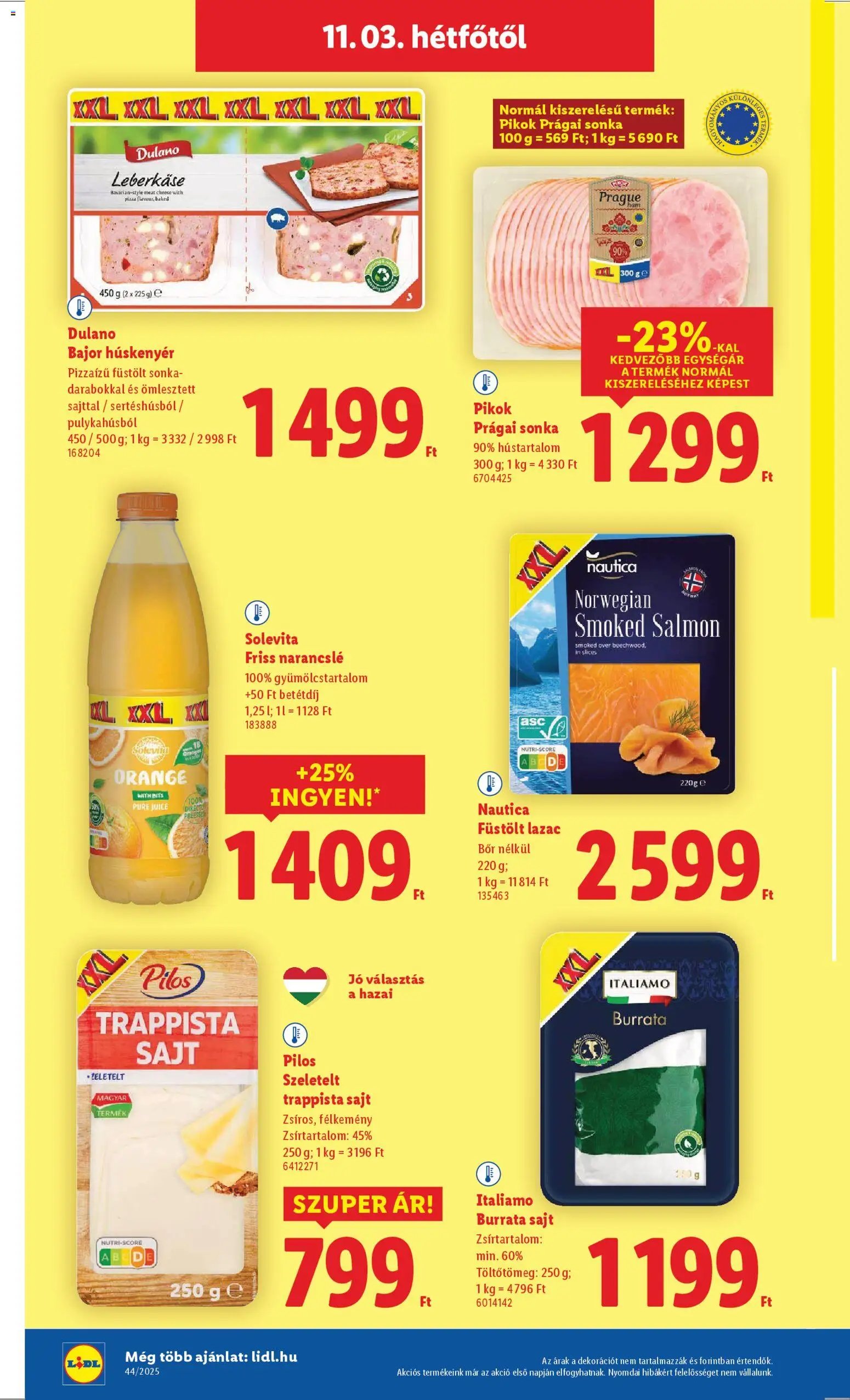 Lidl újság 2025.10.30. Akciós újság Lidl (2025-10-30 - 2025-11-05)