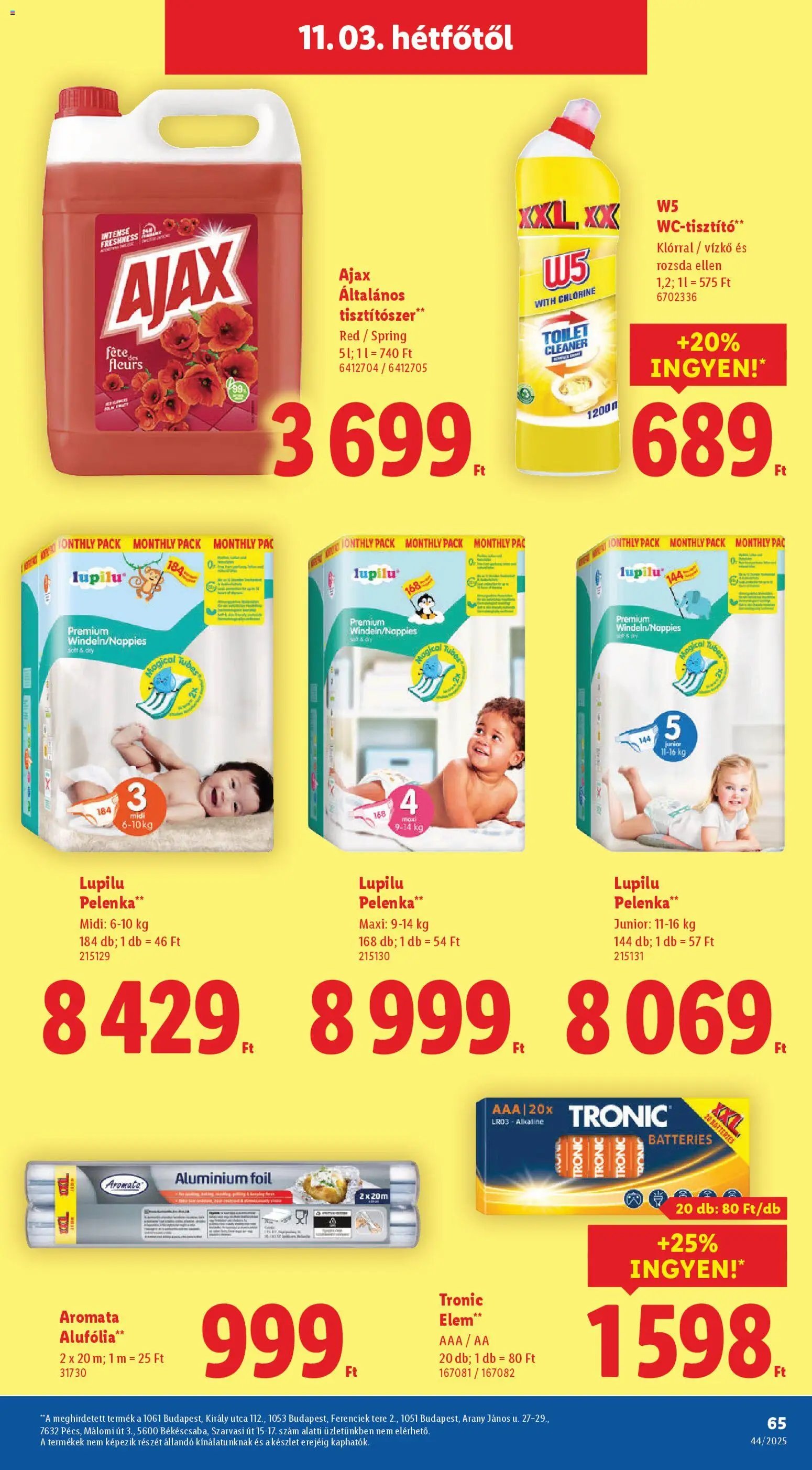Lidl újság 2025.10.30. Akciós újság Lidl (2025-10-30 - 2025-11-05)