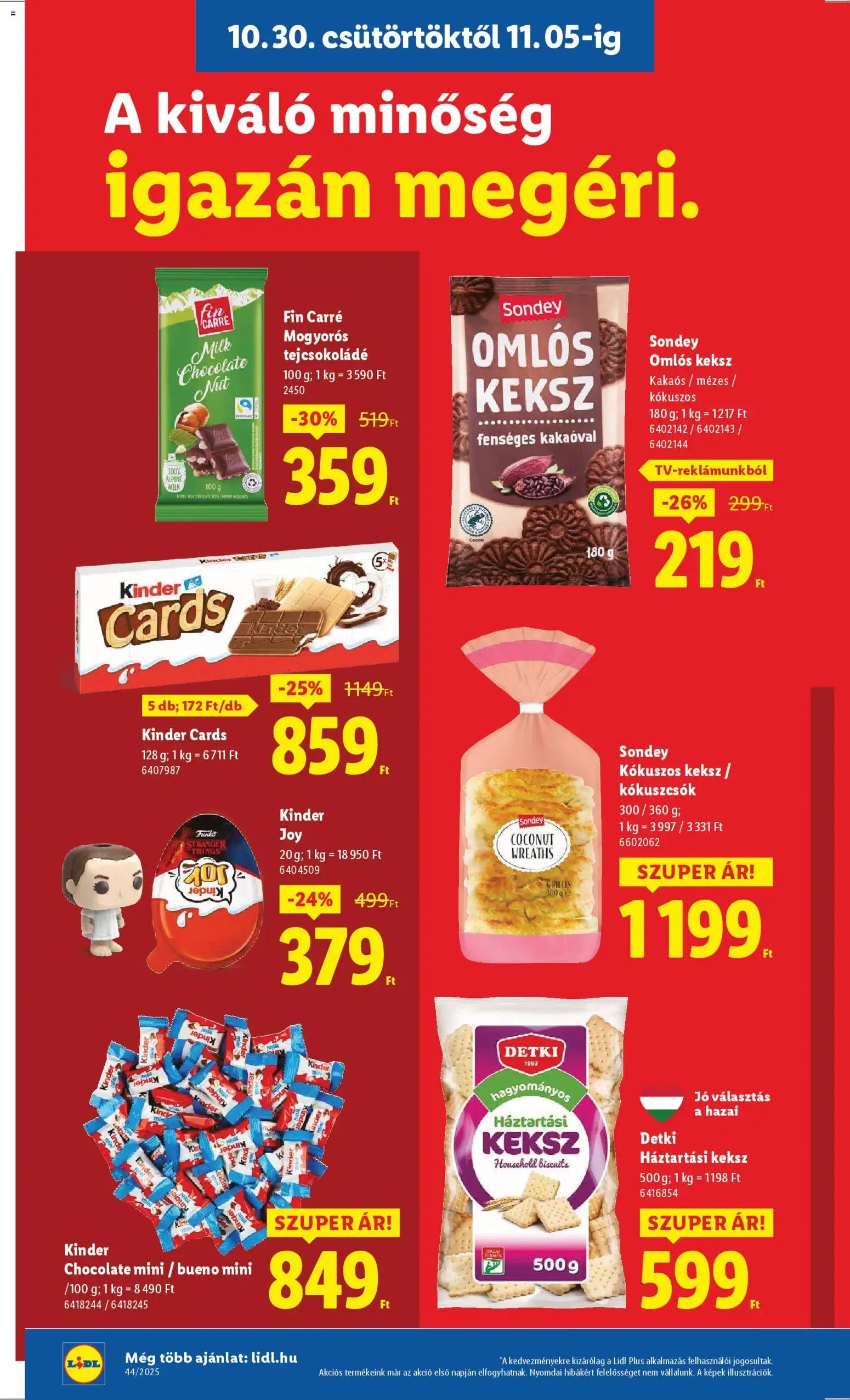 Lidl újság 2025.10.30. Akciós újság Lidl (2025-10-30 - 2025-11-05)