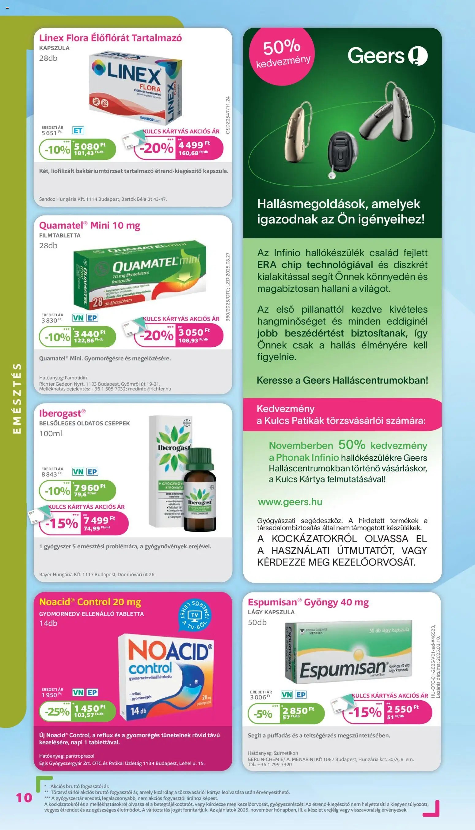 Kulcs Patika újság 2025.11.01. Akciós újság Kulcs Patika (2025-11-01 - 2025-11-30)