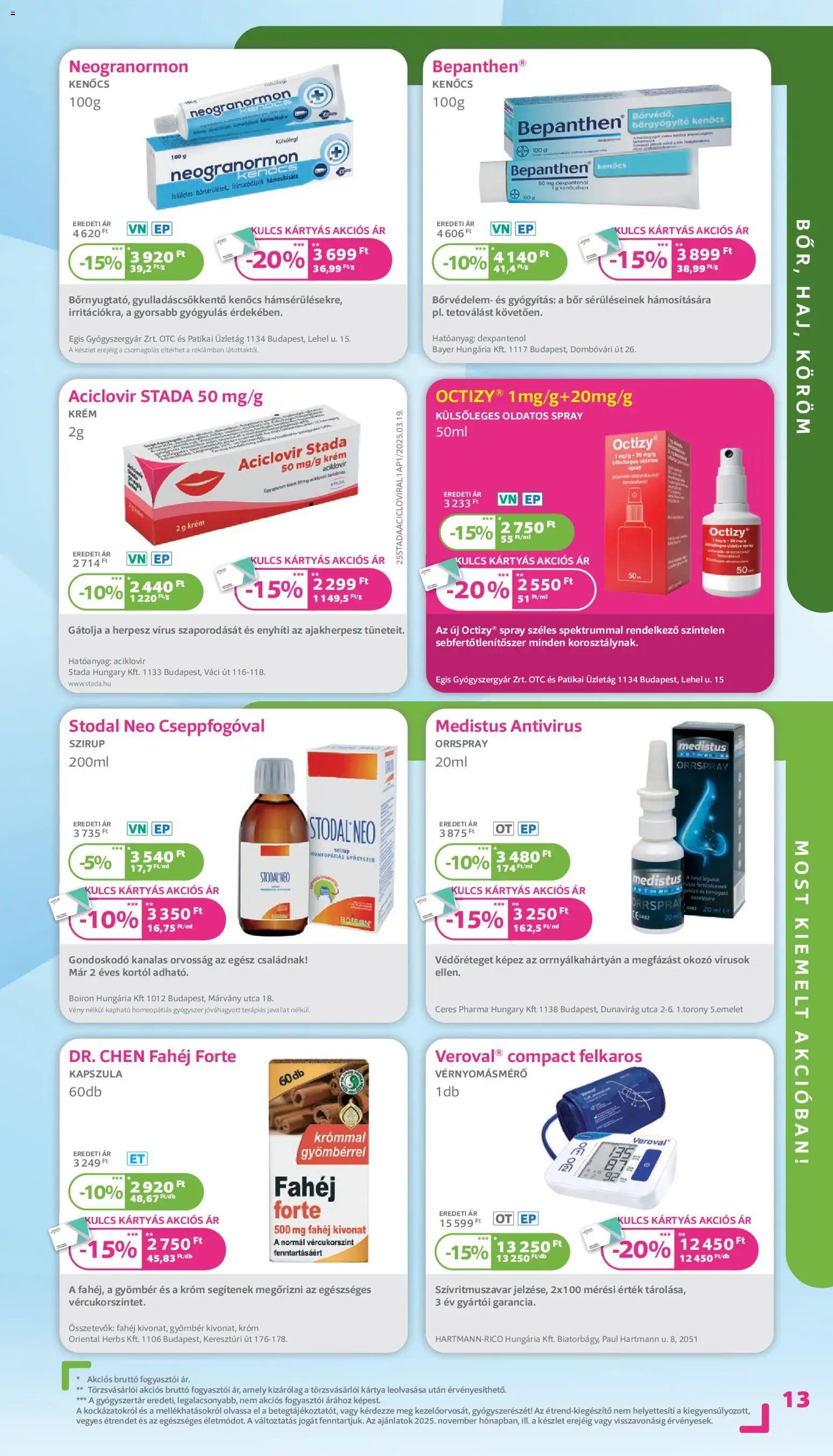 Kulcs Patika újság 2025.11.01. Akciós újság Kulcs Patika (2025-11-01 - 2025-11-30)