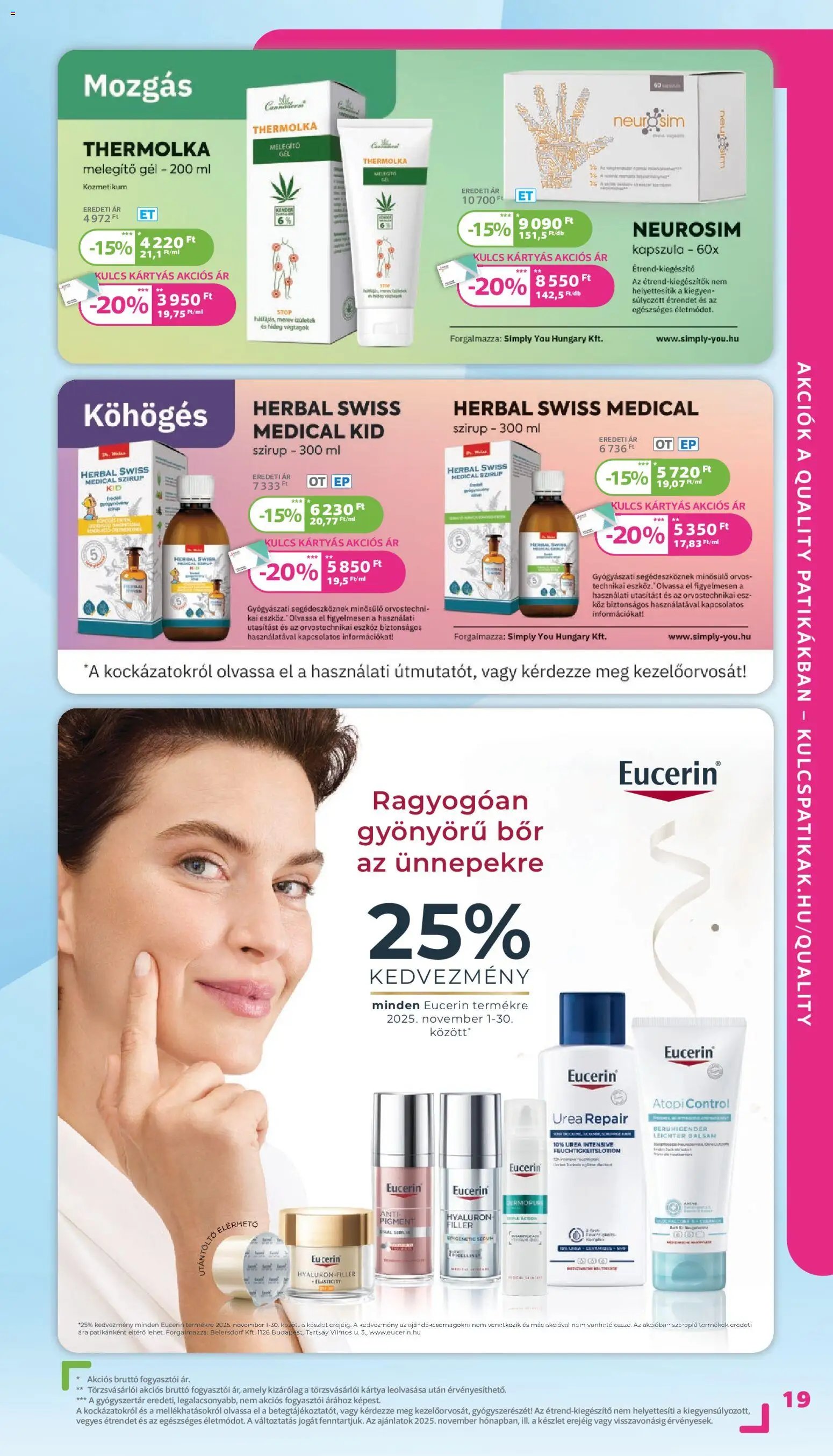 Kulcs Patika újság 2025.11.01. Akciós újság Kulcs Patika (2025-11-01 - 2025-11-30)