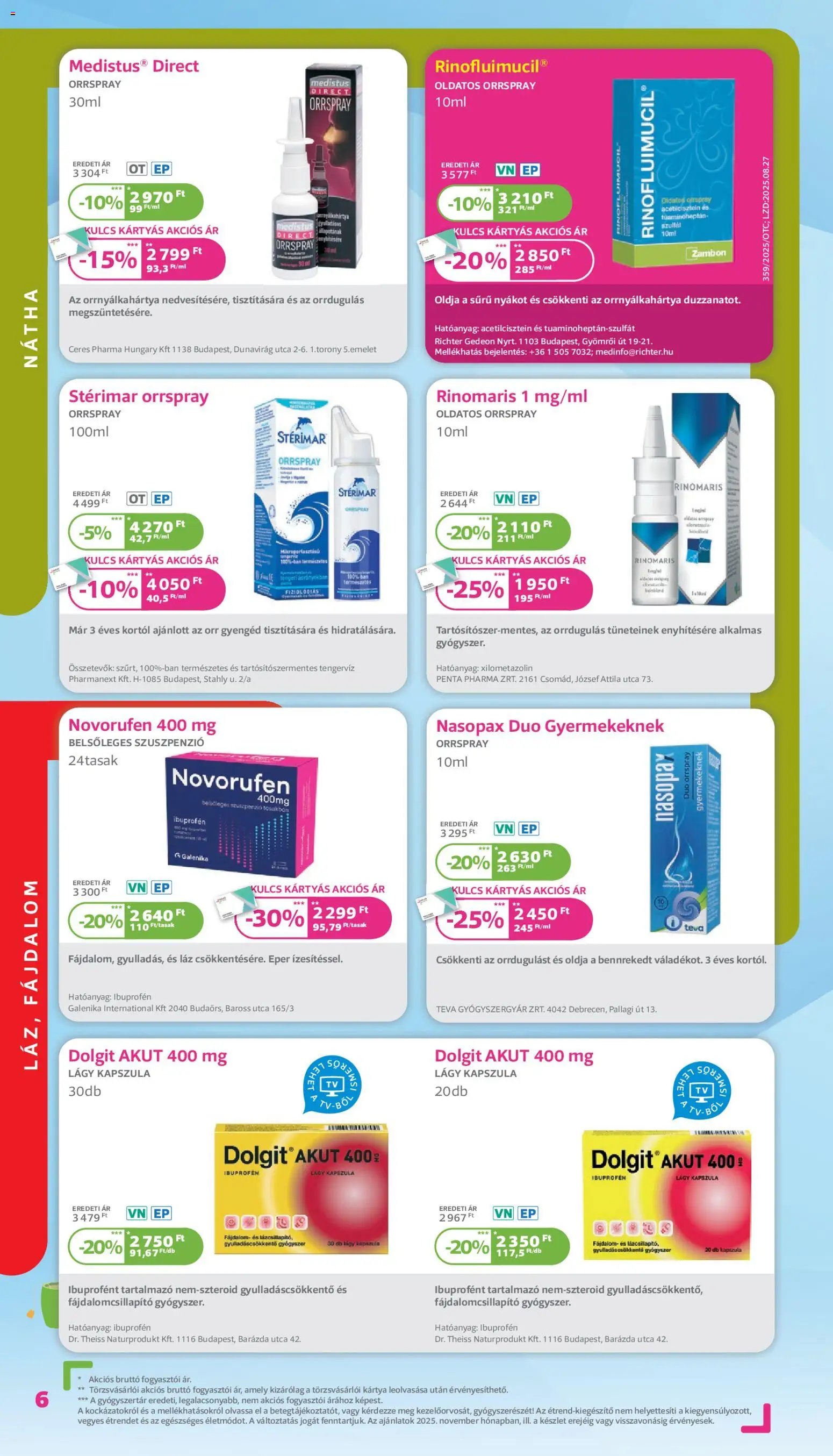 Kulcs Patika újság 2025.11.01. Akciós újság Kulcs Patika (2025-11-01 - 2025-11-30)