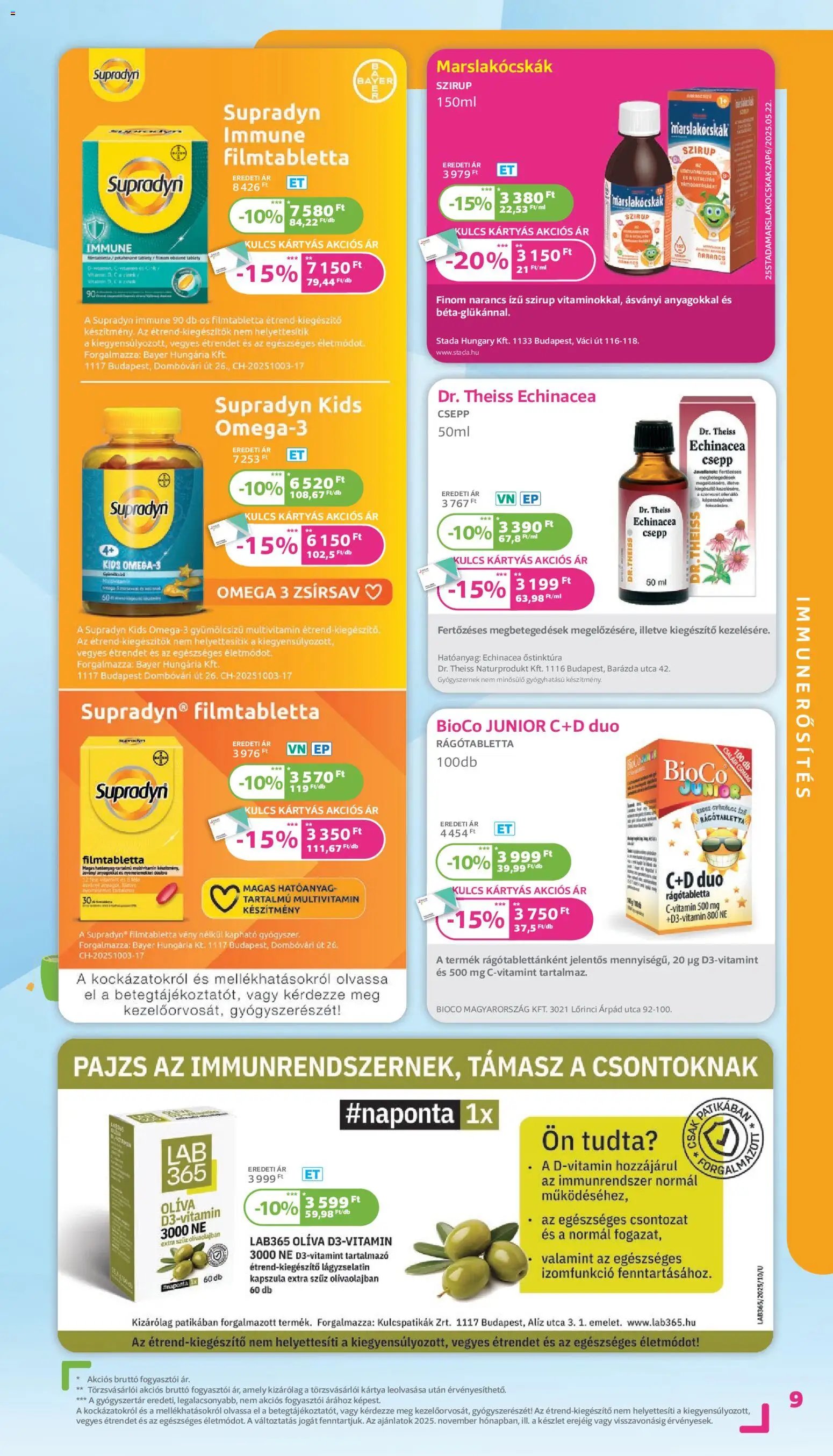 Kulcs Patika újság 2025.11.01. Akciós újság Kulcs Patika (2025-11-01 - 2025-11-30)