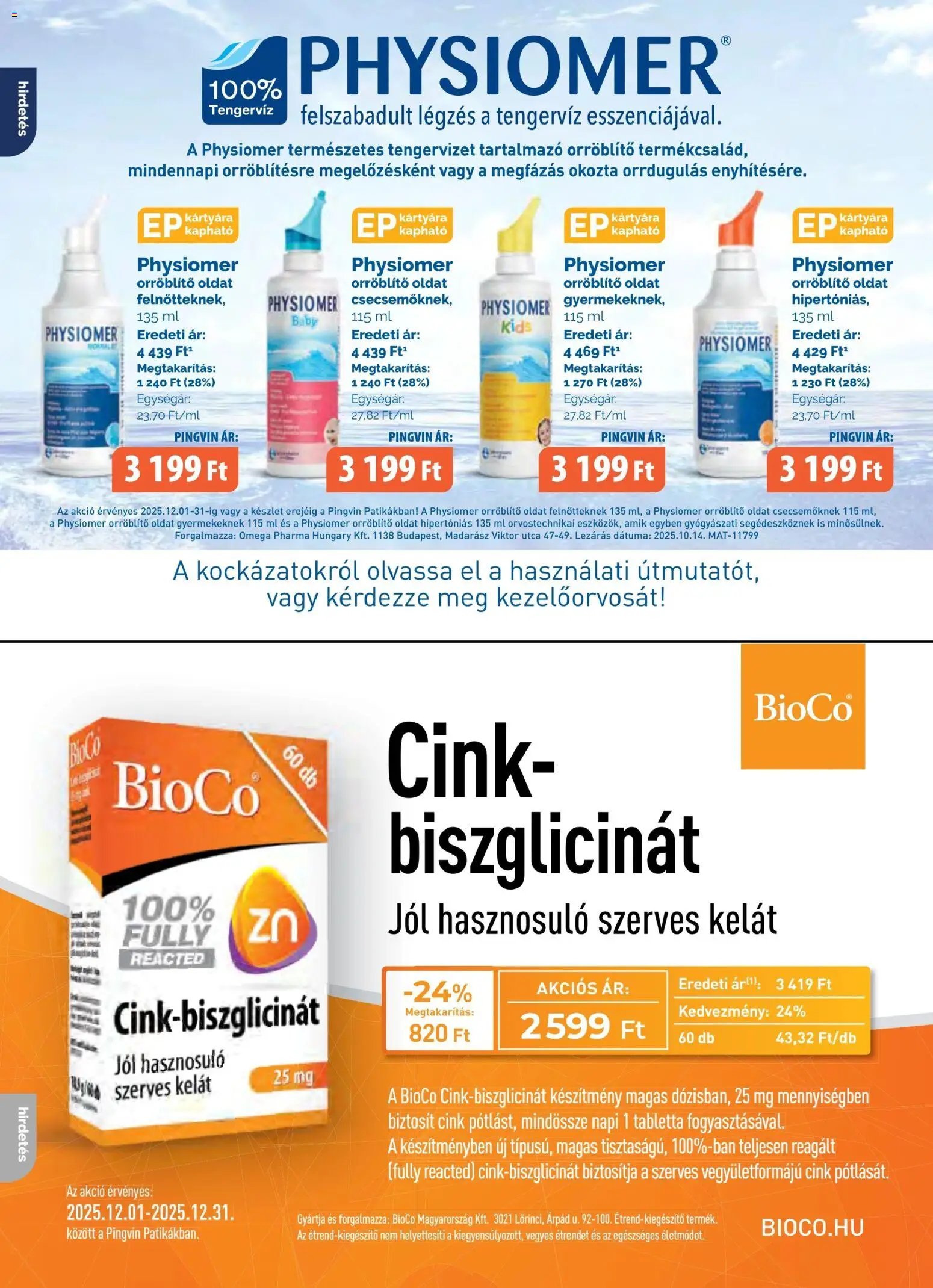 Pingvin Patika újság 2025.12.01. Pingvin Magazin (2025-12-01 - 2025-12-31)