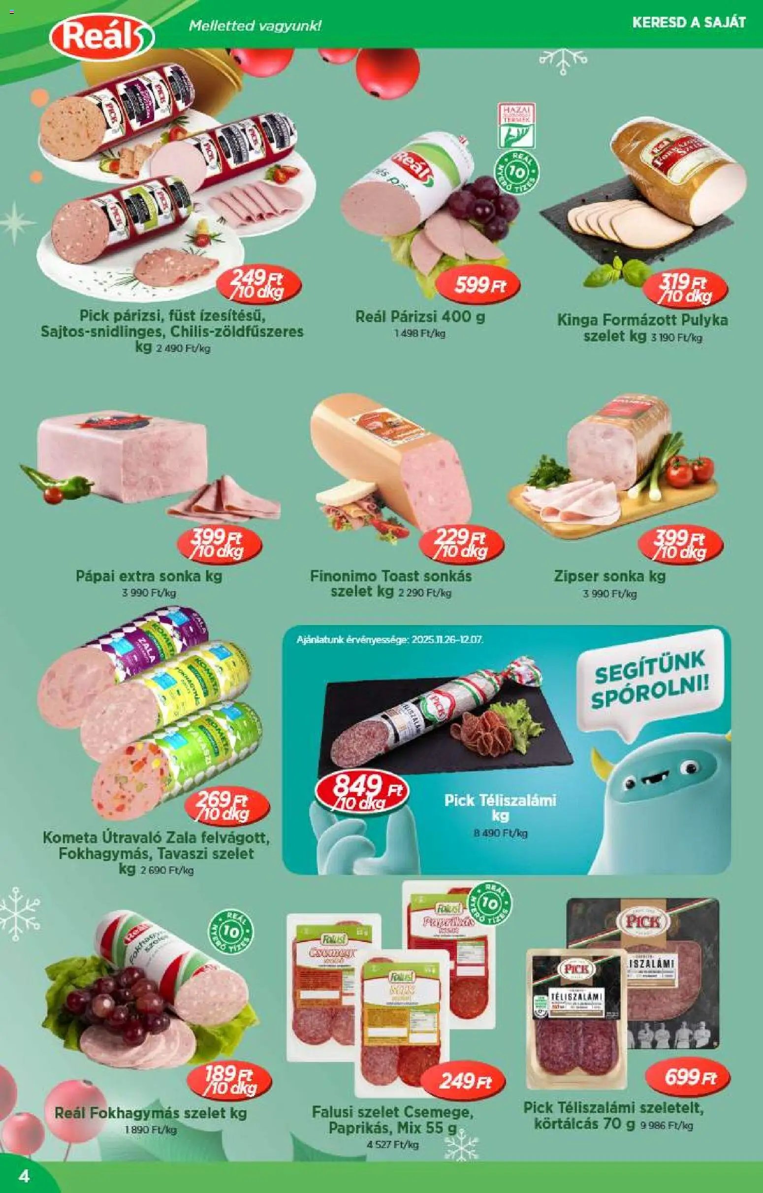 Reál újság 2025.12.10. Akciós újság Reál (2025-12-10 - 2025-12-31)