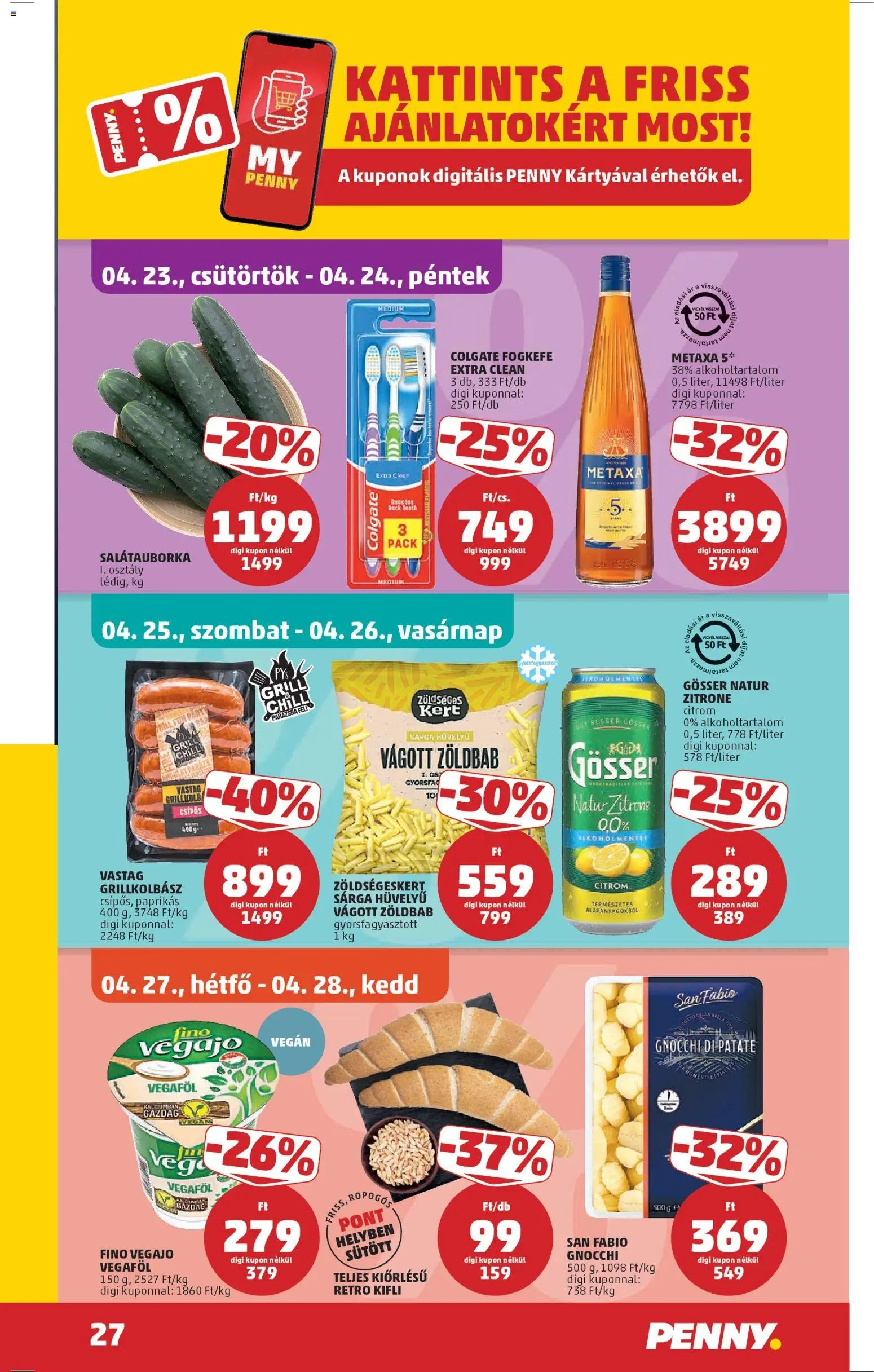 PENNY újság 2026.04.23. PENNY akciós újság (2026-04-23 - 2026-04-28)