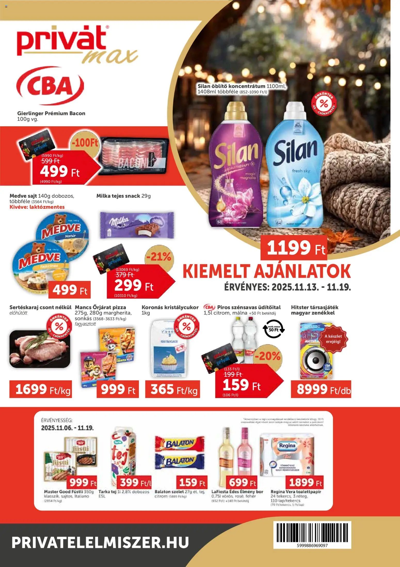 PRIVÁT újság 2025.11.13. Aktuális szórólap MAX (2025-11-13 - 2025-11-19)