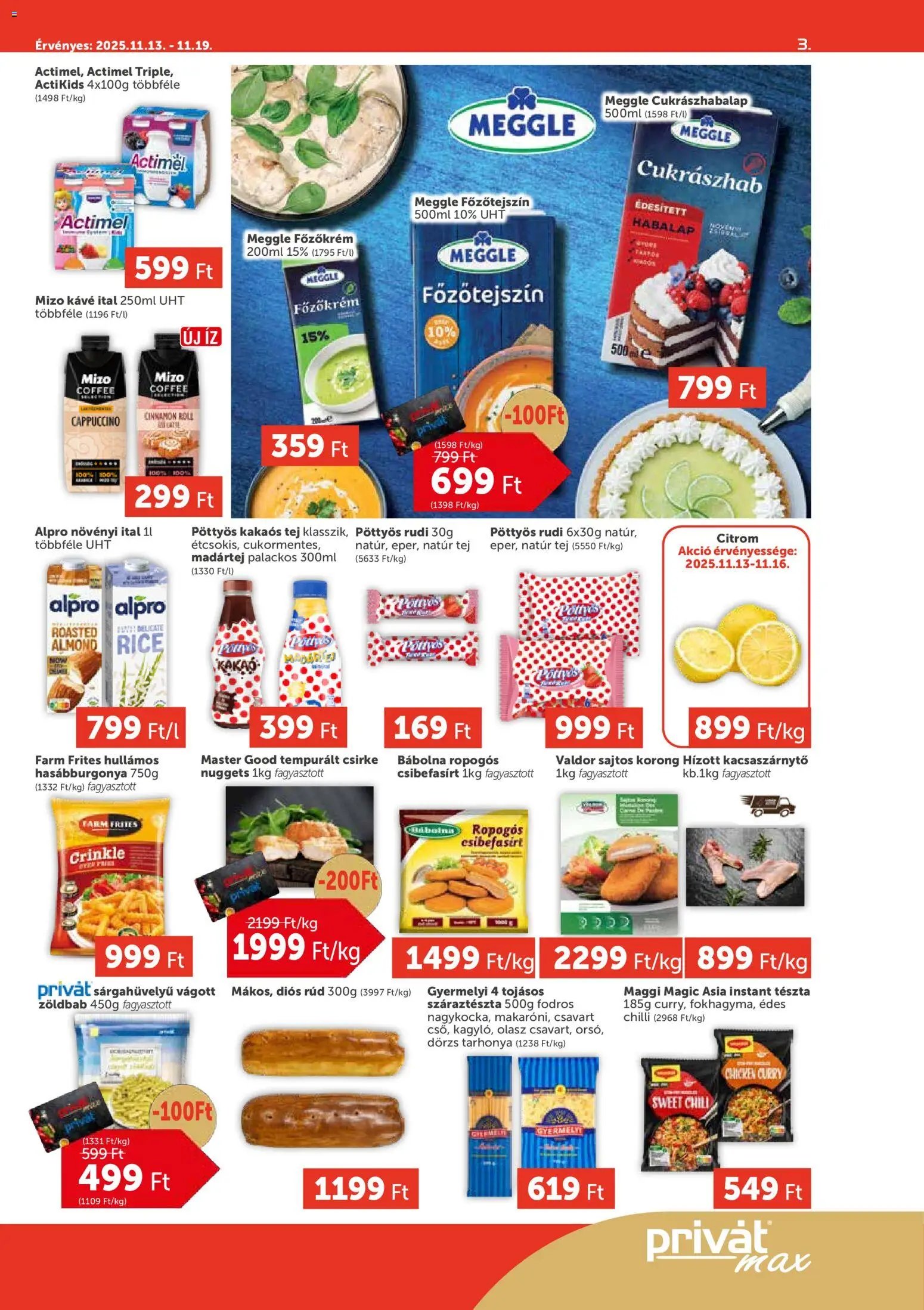 PRIVÁT újság 2025.11.13. Aktuális szórólap MAX (2025-11-13 - 2025-11-19)