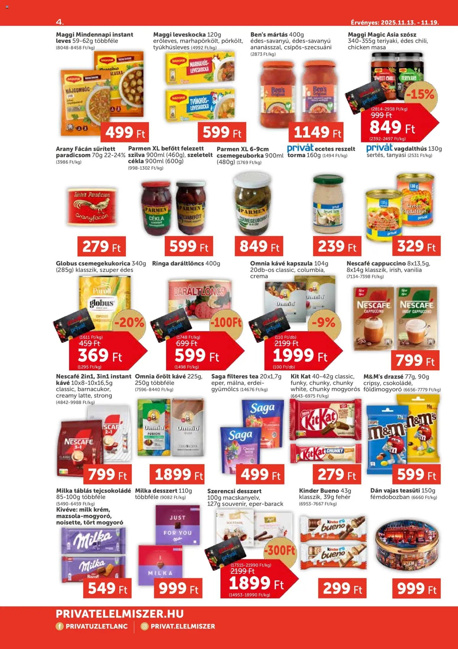 PRIVÁT újság 2025.11.13. Aktuális szórólap MAX (2025-11-13 - 2025-11-19)