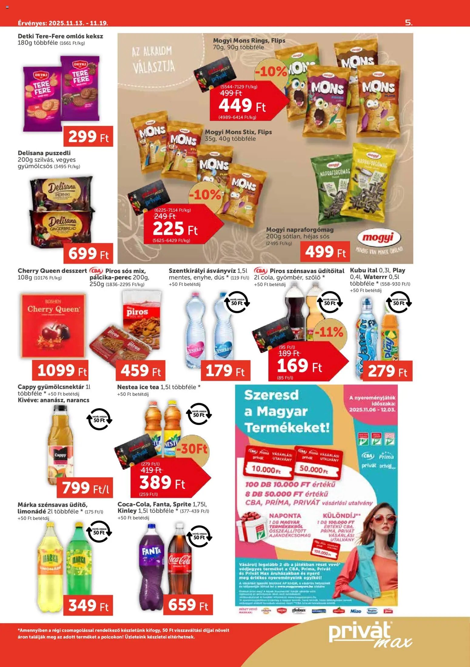 PRIVÁT újság 2025.11.13. Aktuális szórólap MAX (2025-11-13 - 2025-11-19)