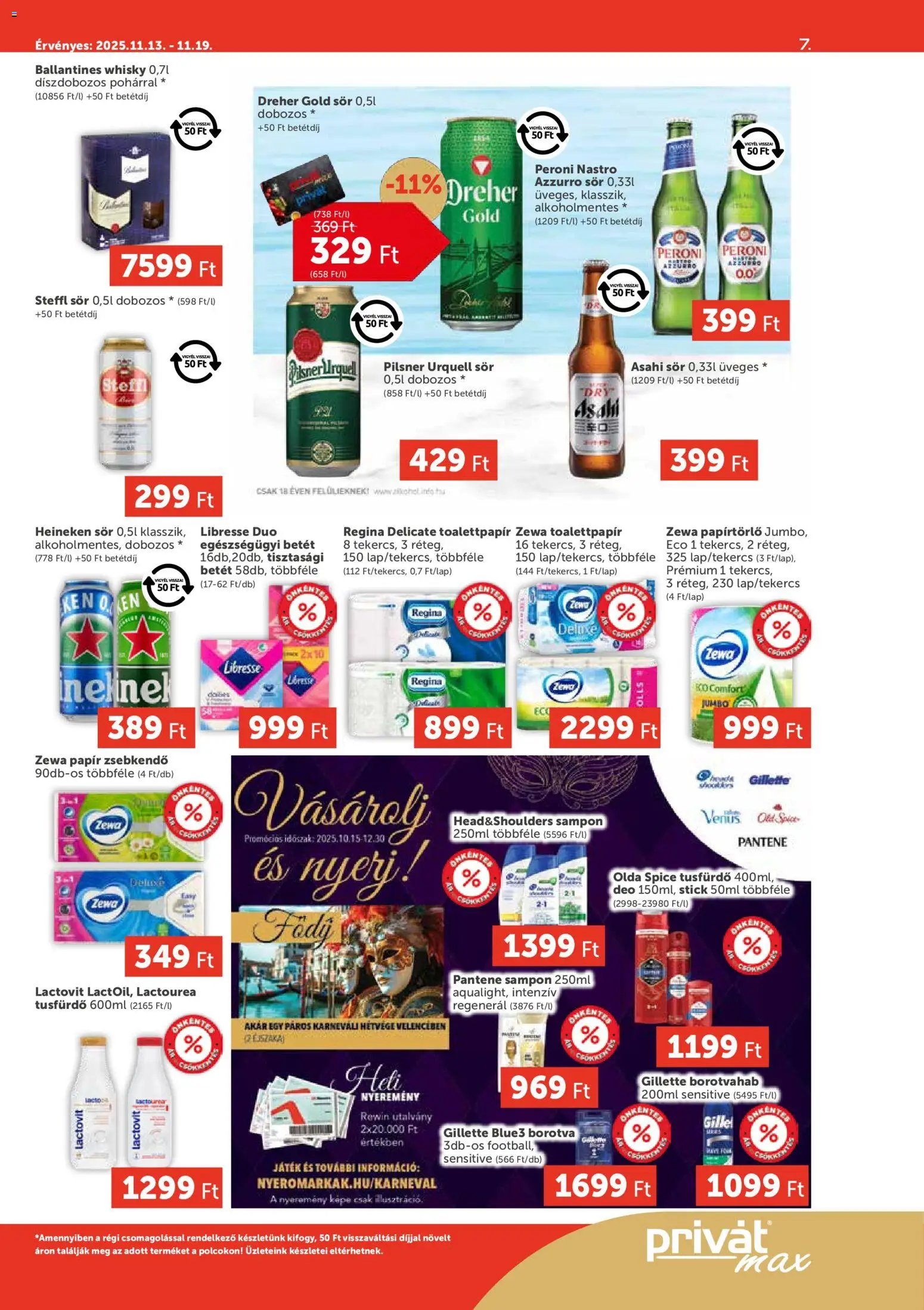 PRIVÁT újság 2025.11.13. Aktuális szórólap MAX (2025-11-13 - 2025-11-19)