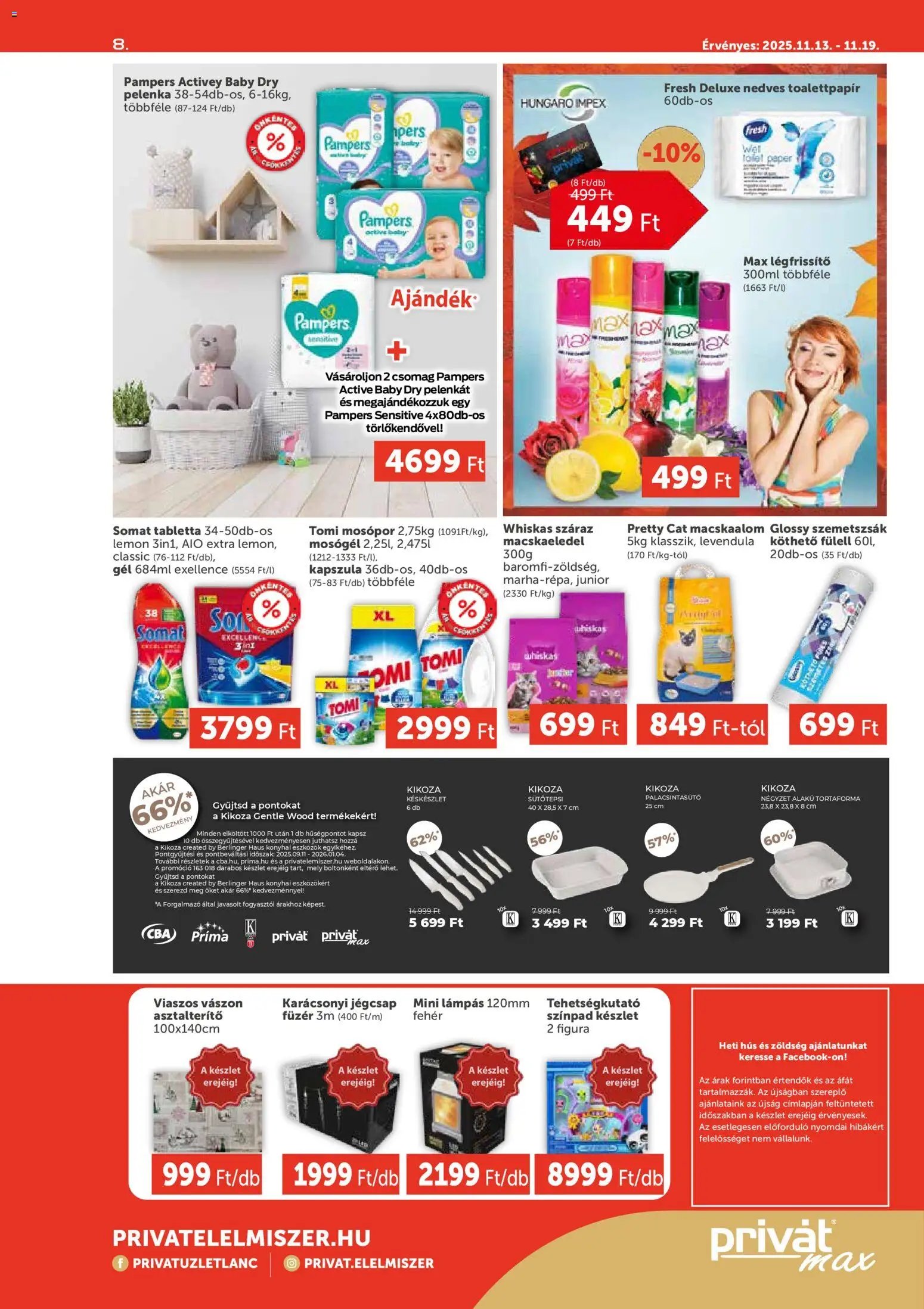 PRIVÁT újság 2025.11.13. Aktuális szórólap MAX (2025-11-13 - 2025-11-19)