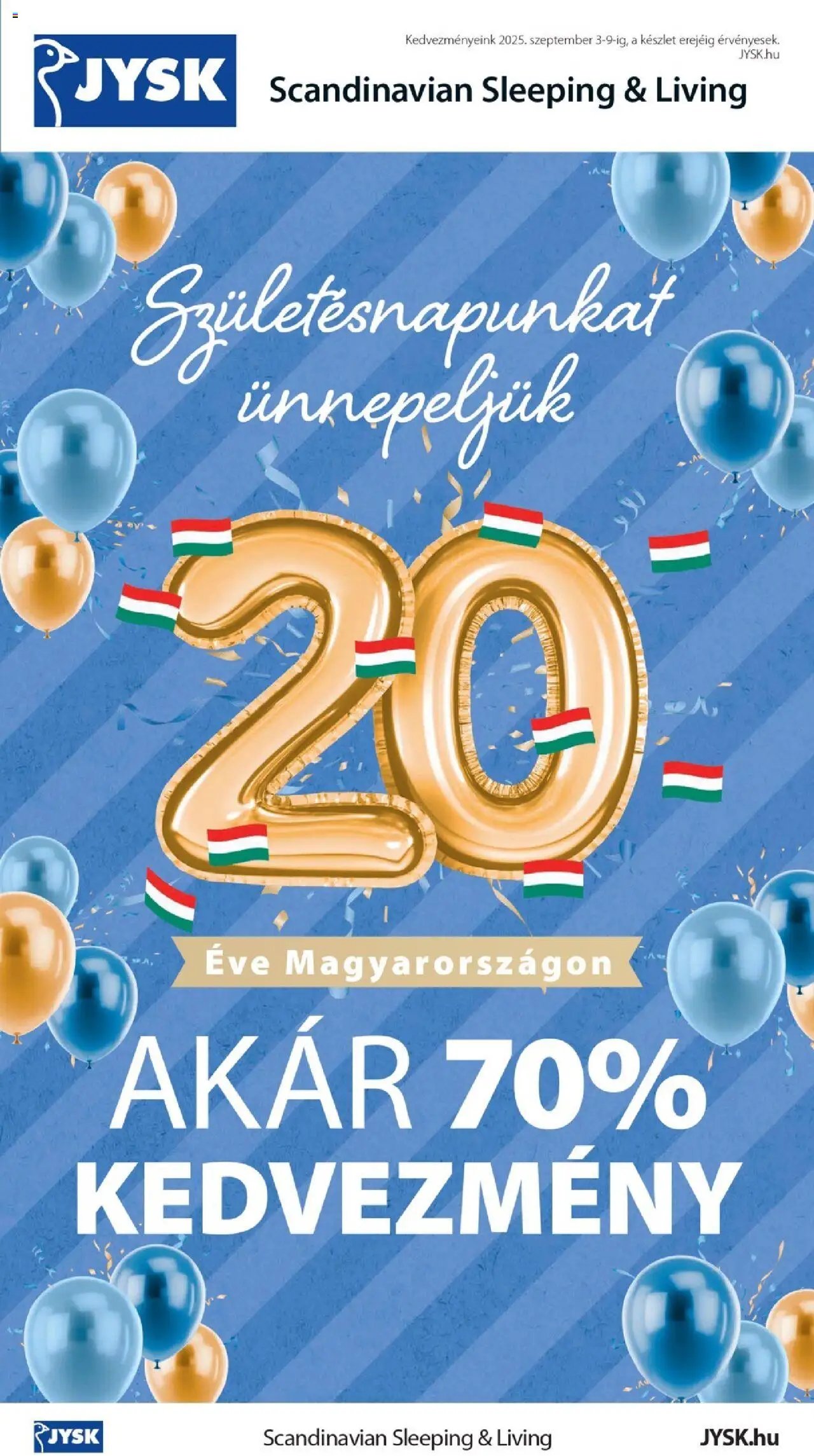 JYSK újság 2025.09.03. Akciós újság JYSK (2025-09-03 - 2025-09-09)