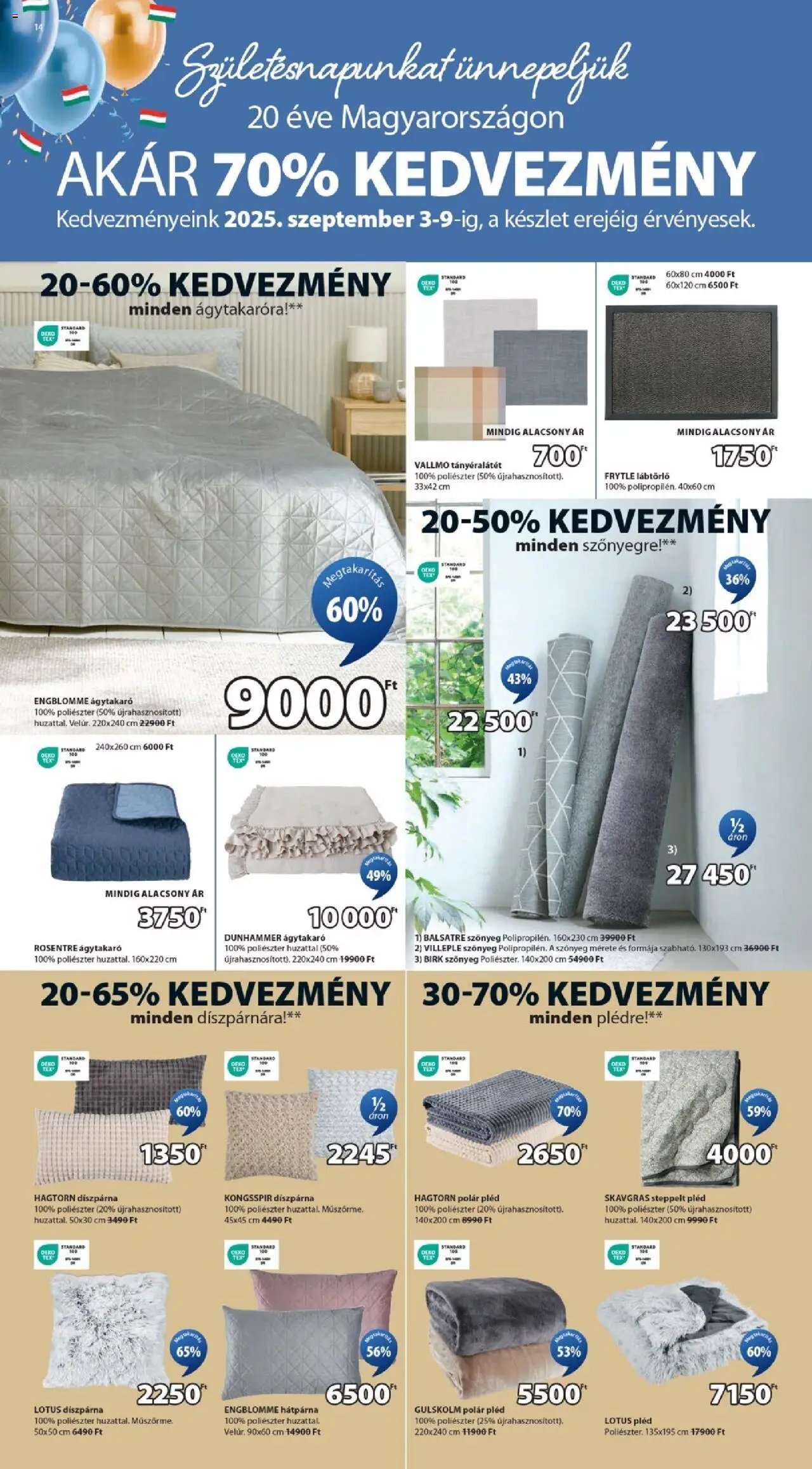 JYSK újság 2025.09.03. Akciós újság JYSK (2025-09-03 - 2025-09-09)