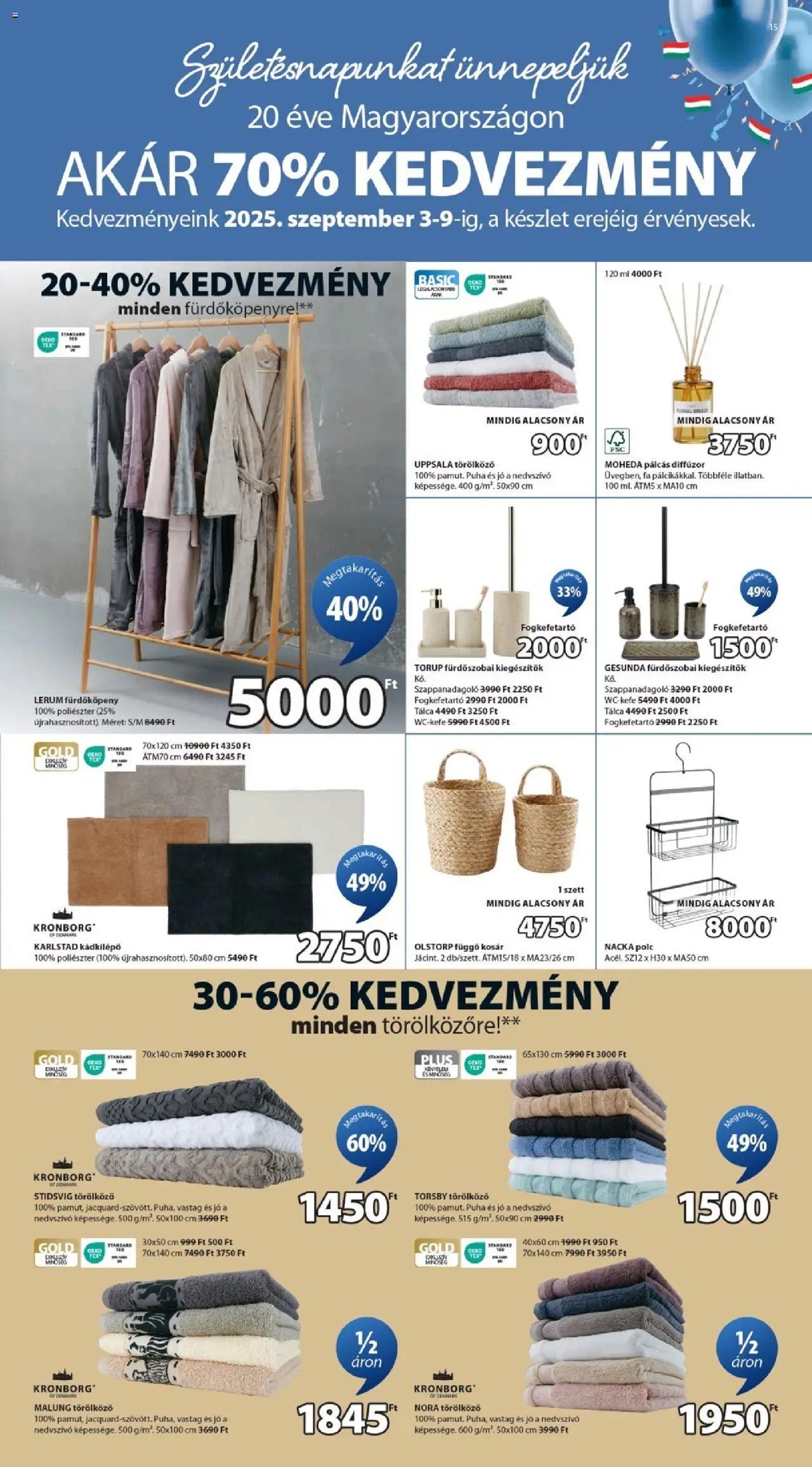 JYSK újság 2025.09.03. Akciós újság JYSK (2025-09-03 - 2025-09-09)
