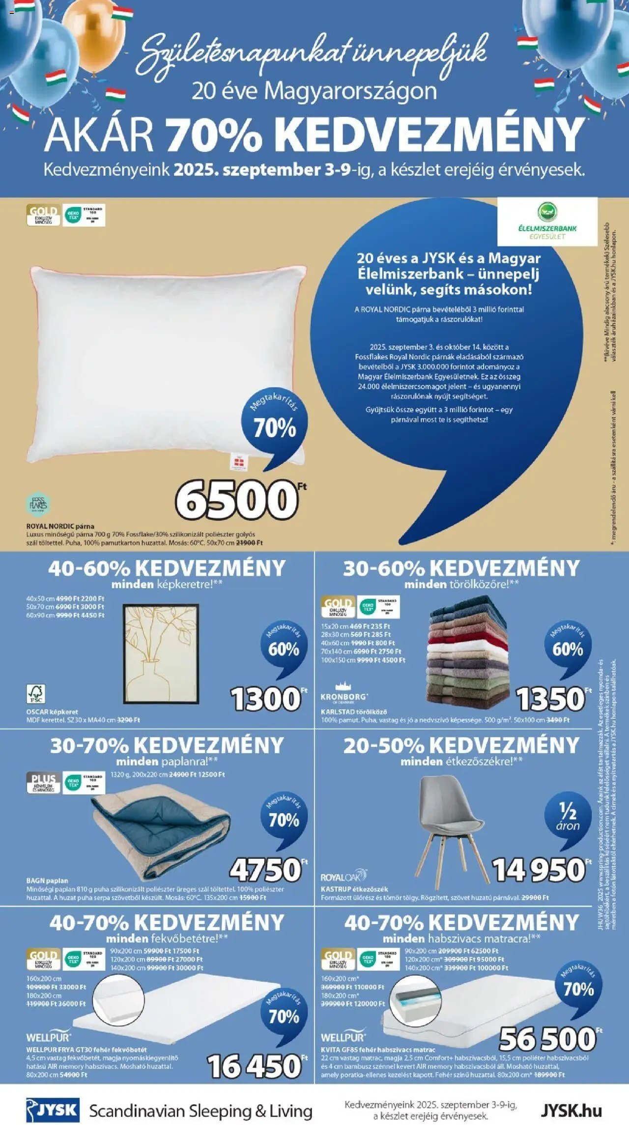 JYSK újság 2025.09.03. Akciós újság JYSK (2025-09-03 - 2025-09-09)