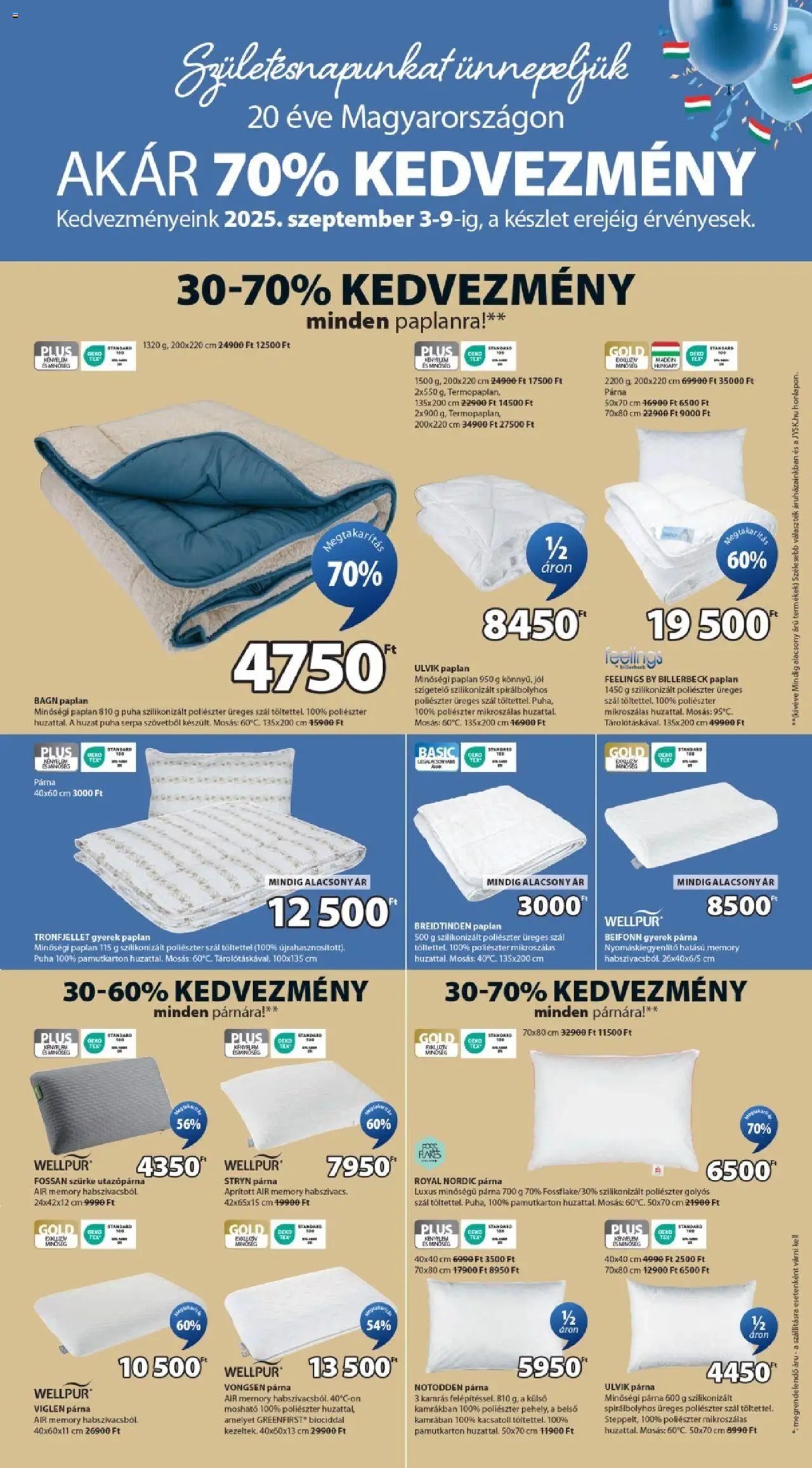 JYSK újság 2025.09.03. Akciós újság JYSK (2025-09-03 - 2025-09-09)