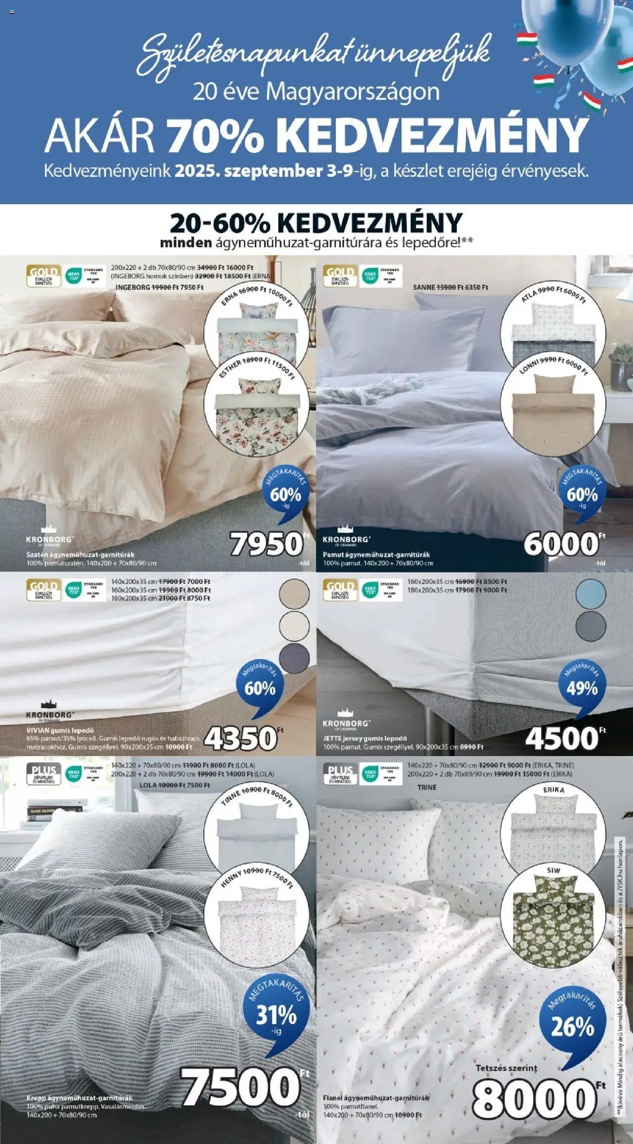 JYSK újság 2025.09.03. Akciós újság JYSK (2025-09-03 - 2025-09-09)