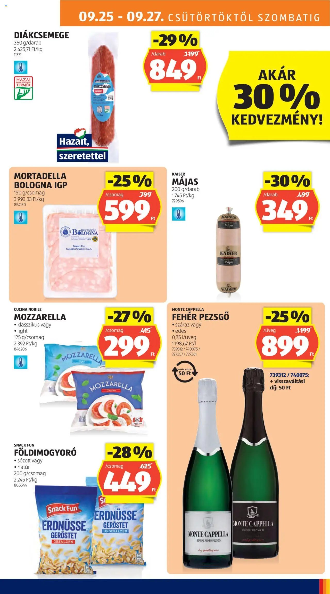 Aldi újság 2025.09.25. Akciós újság Aldi (2025-09-25 - 2025-10-01)