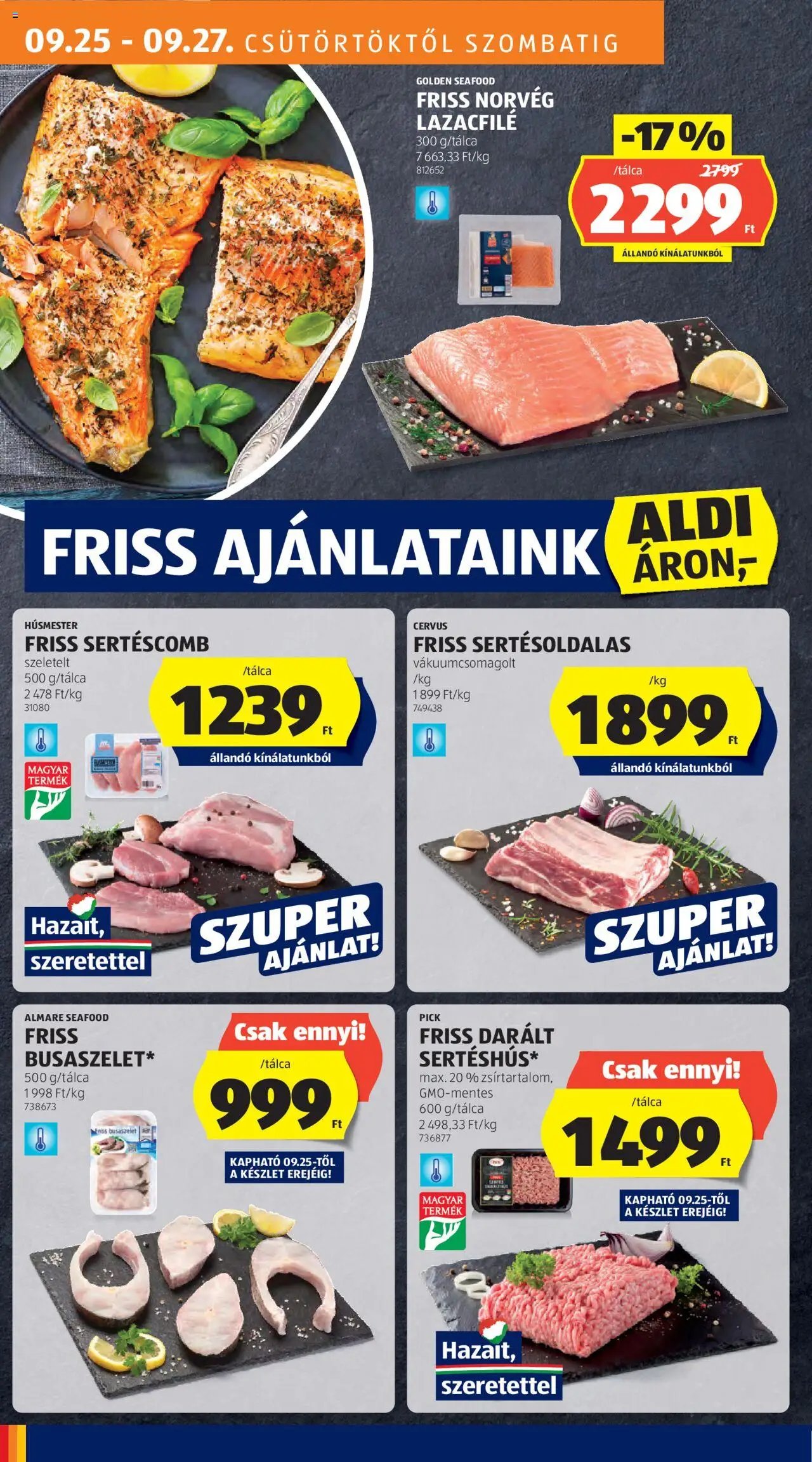 Aldi újság 2025.09.25. Akciós újság Aldi (2025-09-25 - 2025-10-01)