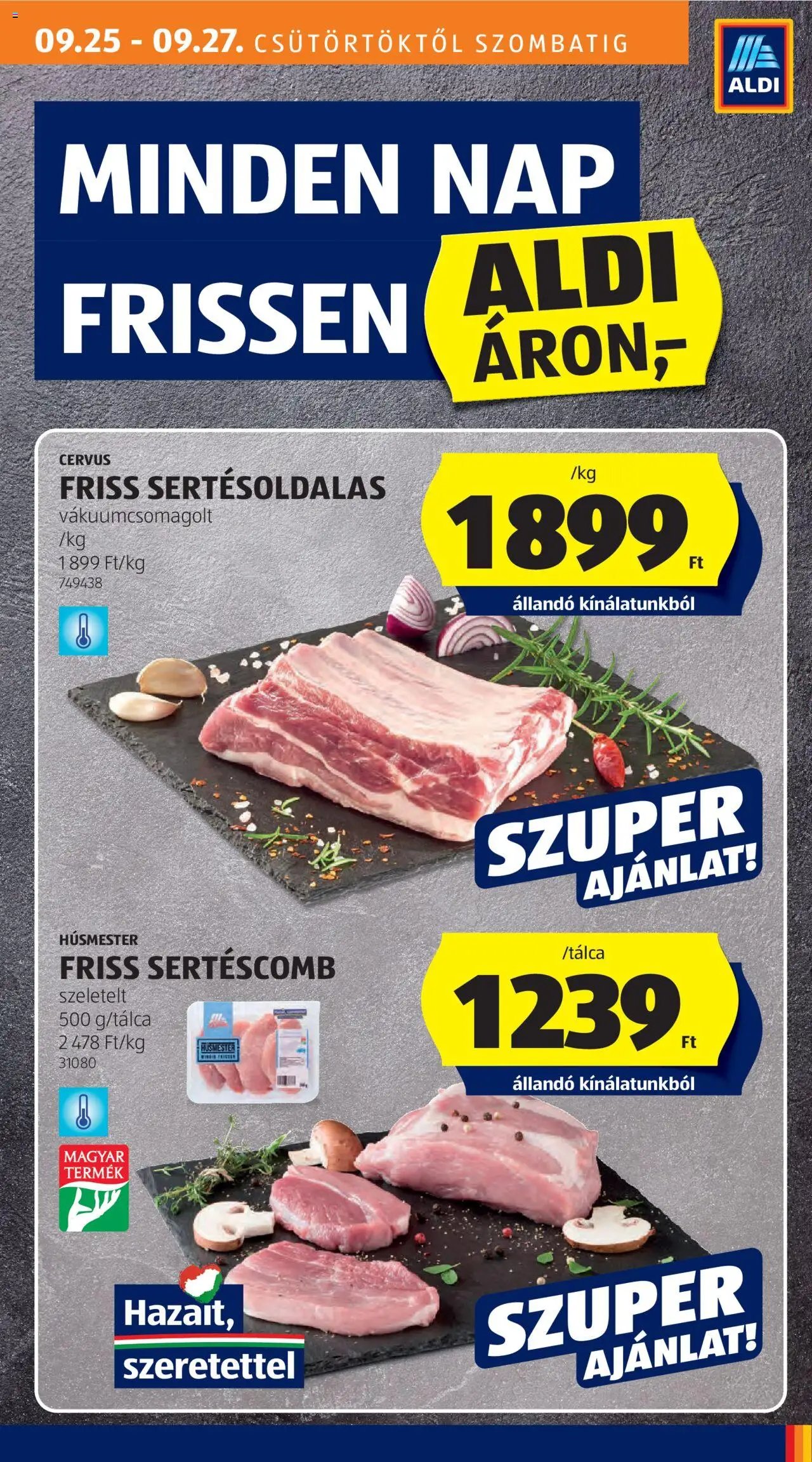 Aldi újság 2025.09.25. Akciós újság Aldi (2025-09-25 - 2025-10-01)